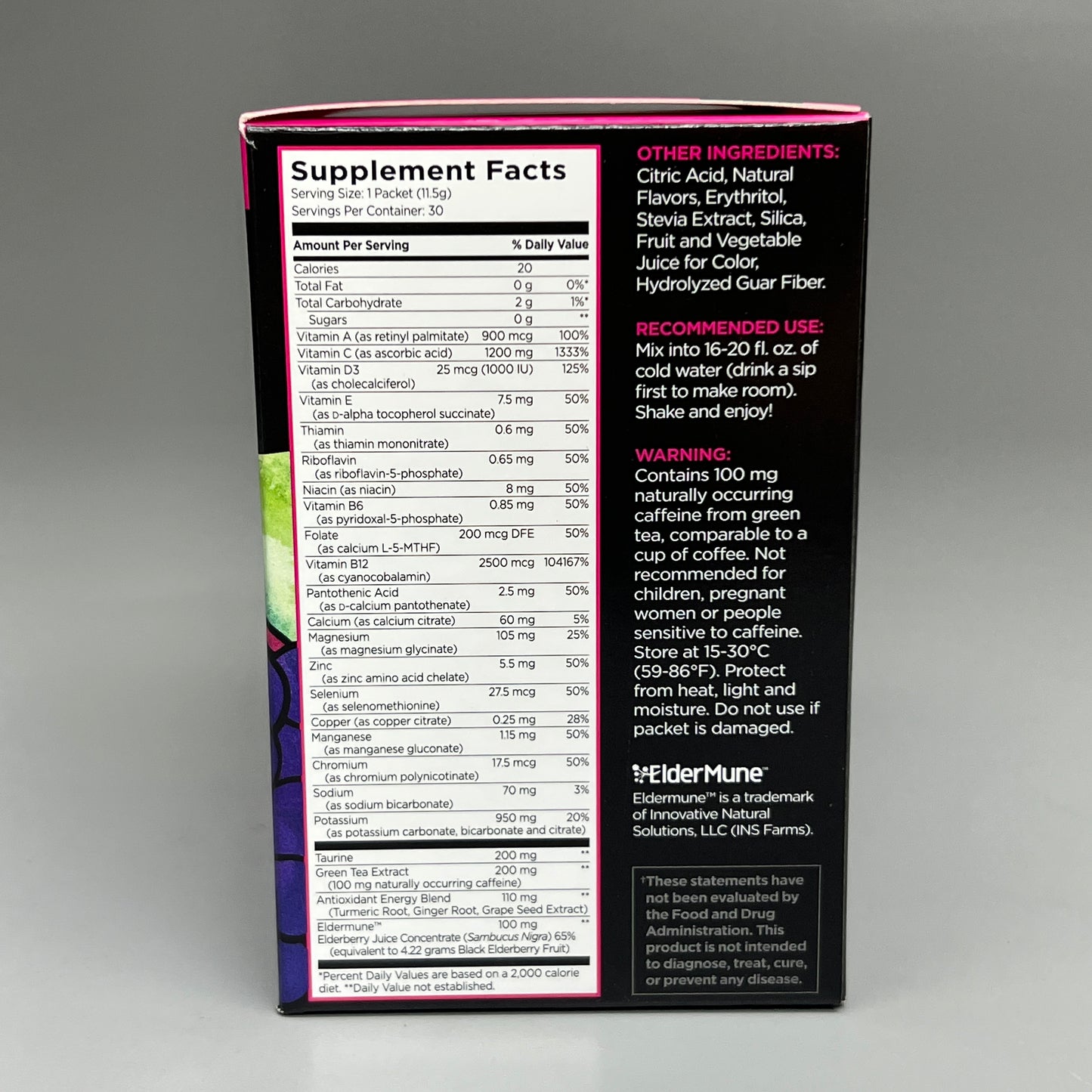 ZA@ PUREBOOST IMMUNE Antioxidant Energy Mix 30 Packets Elderberry Power 04/24 (New)