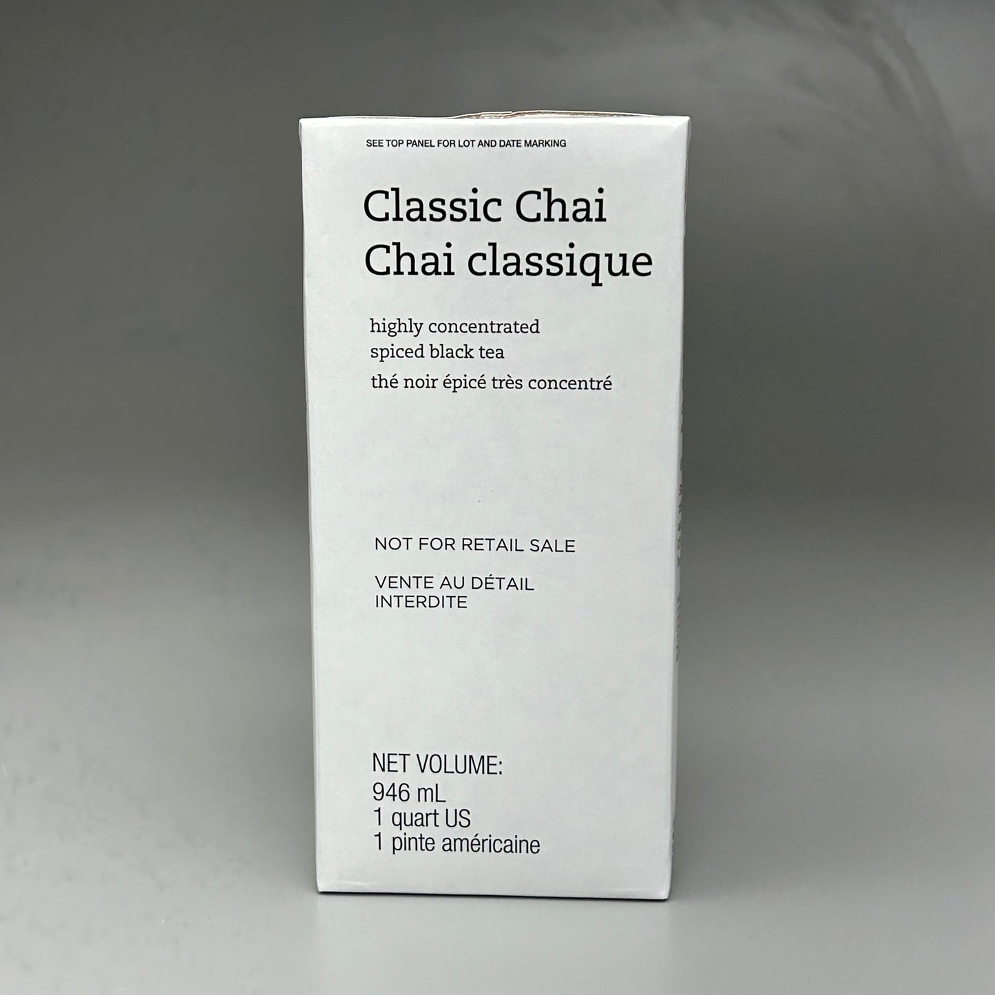 ZA@ STARBUCKS (12 PACK) Classic Chai High Concentrated Spiced Black Tea 1qt BB 03/26