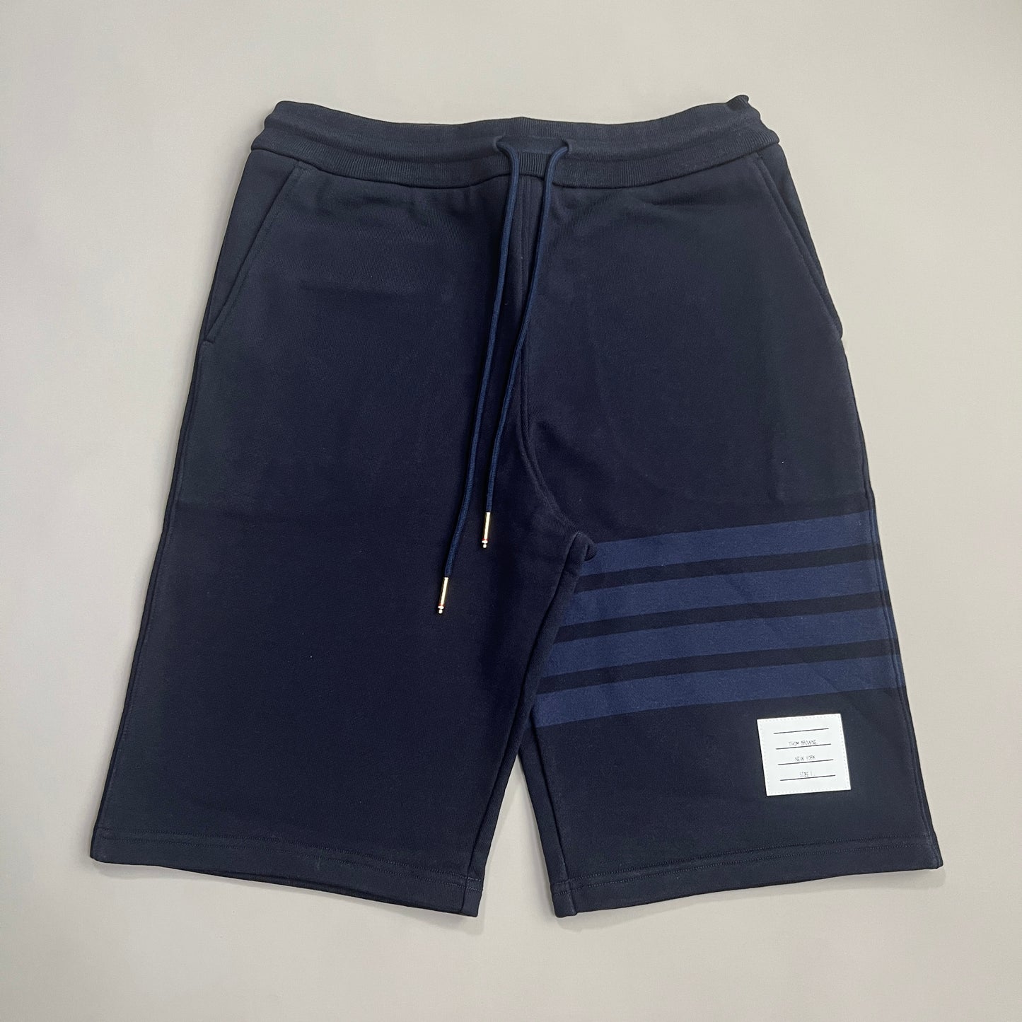 THOM BROWNE Classic Sweat Shorts in Tonal 4 Bar Loop Back Navy Size 1 (New)