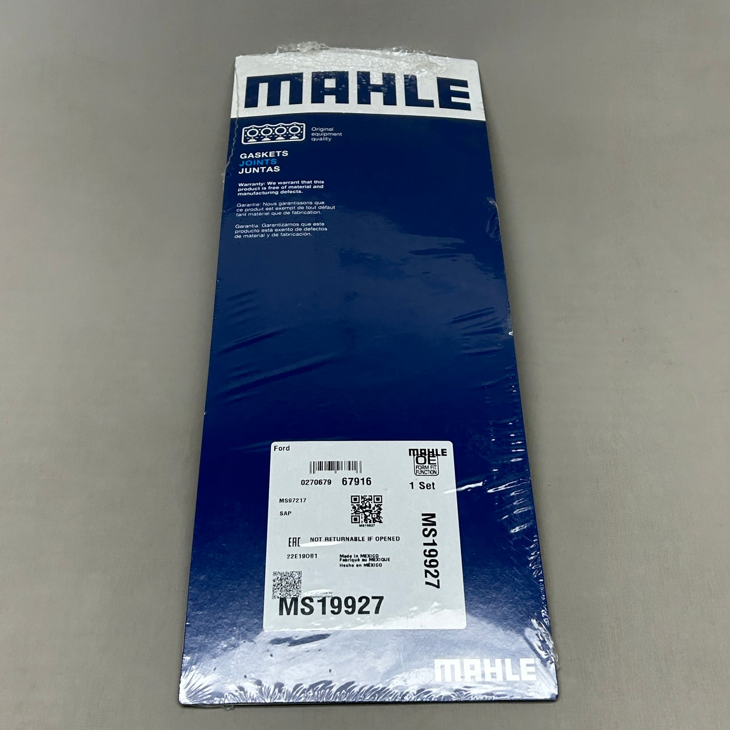 MAHLE Exhaust Manifold Gasket Set of 2 for Ford MS19927 (New)