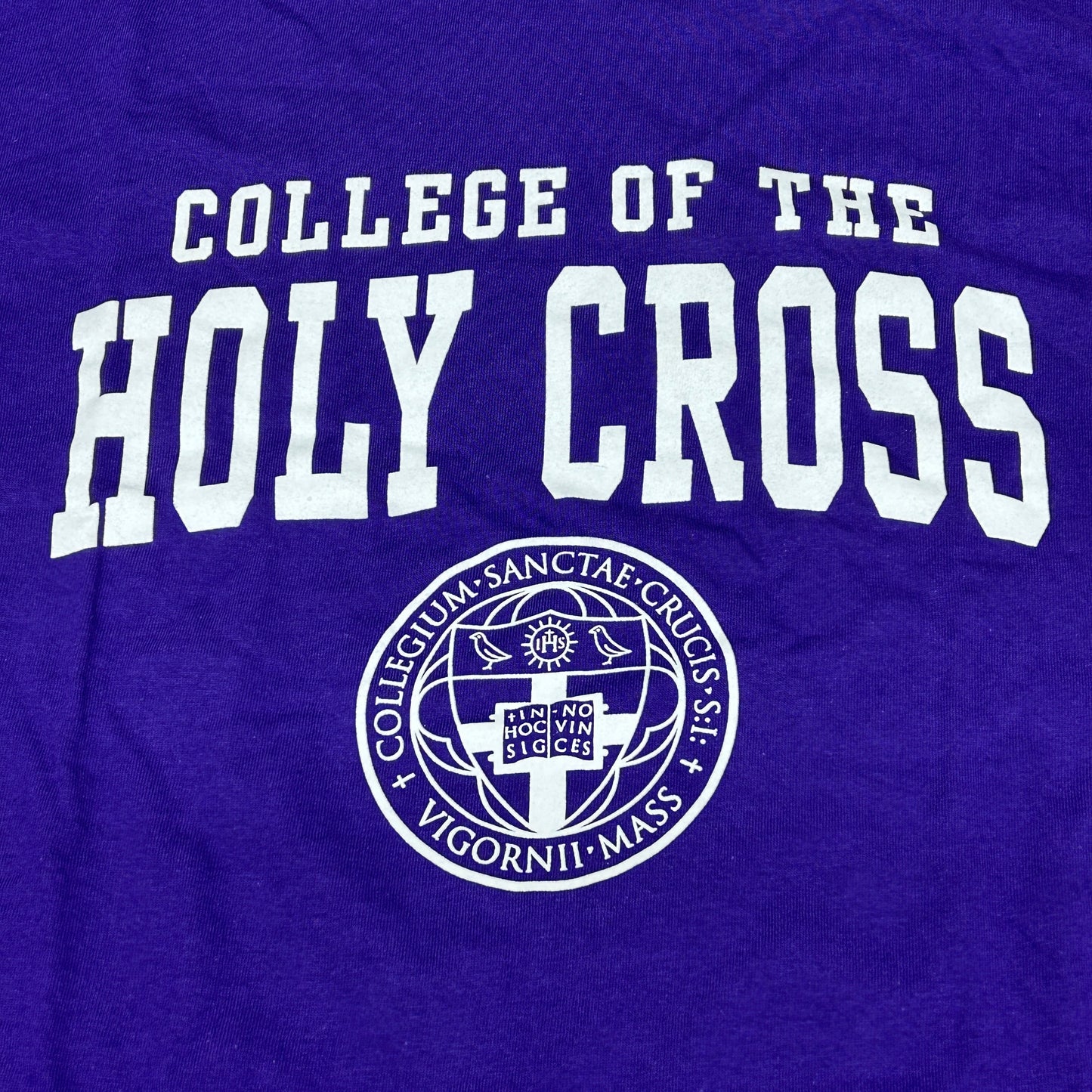 GILDAN College of the Holy Cross Heritage T-Shirt Cotton Unisex Sz XL Purple (New)