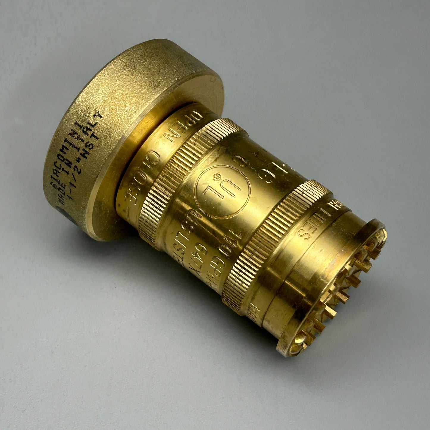ZA@ GIACOMINI Brass Adjustable Fog Nozzle 1 1/2" NST A7AY001 (New) J