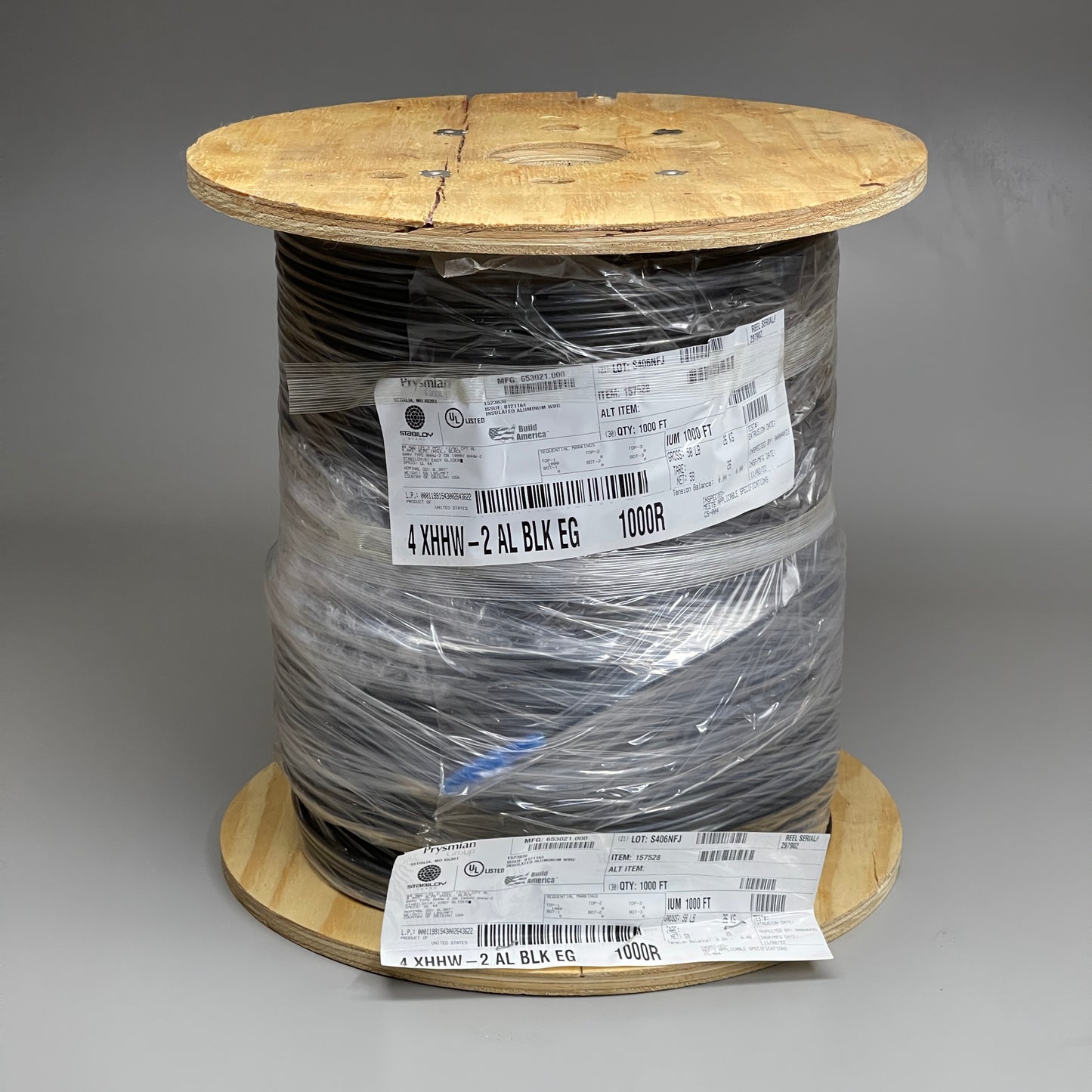 STABILOY BRAND Insulated Aluminum Building Wire, 1000ft Spool (New)