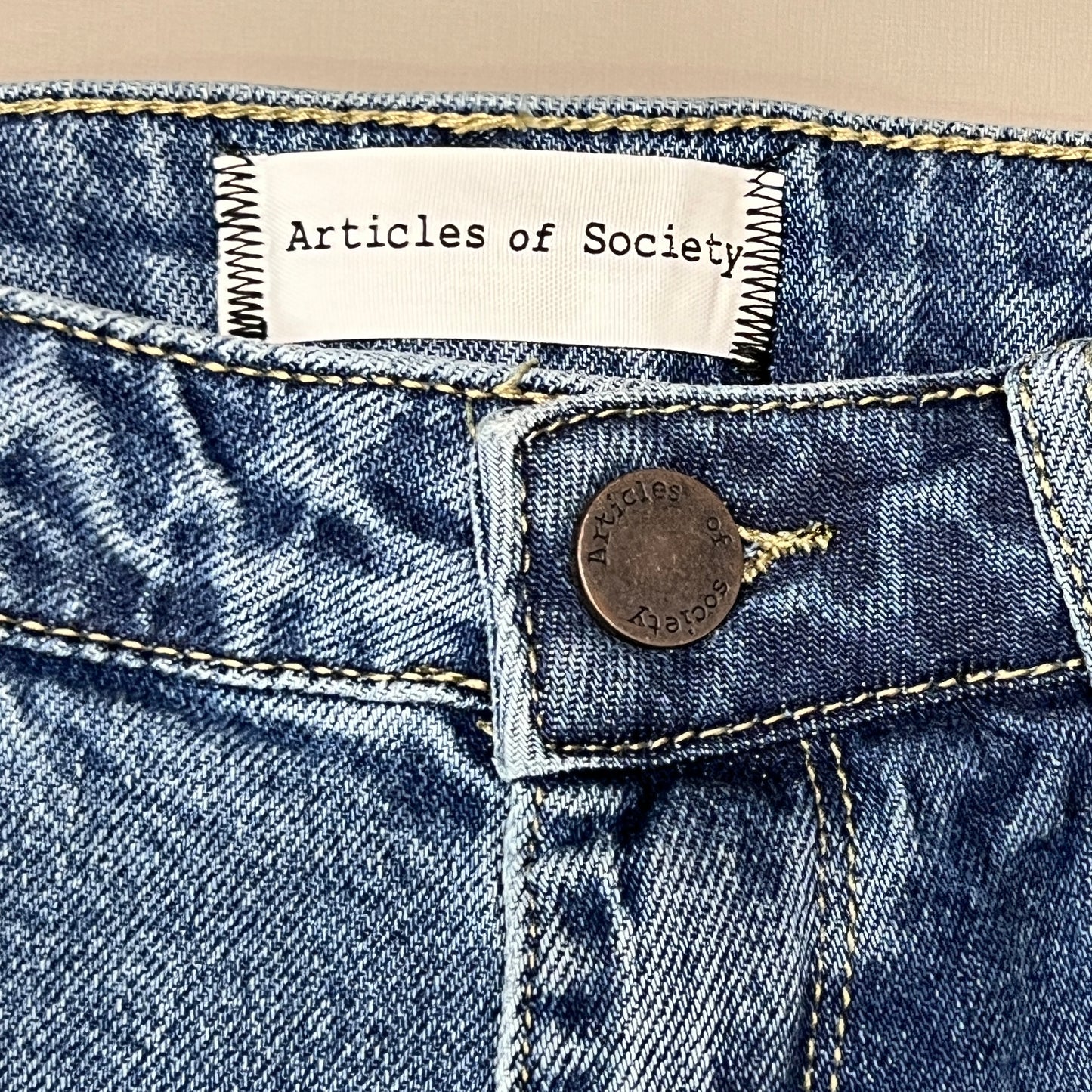 ARTICLES OF SOCIETY OMAO High Rise Denim Jeans Women's Sz 30 Blue 4009TQ3-716 (New)