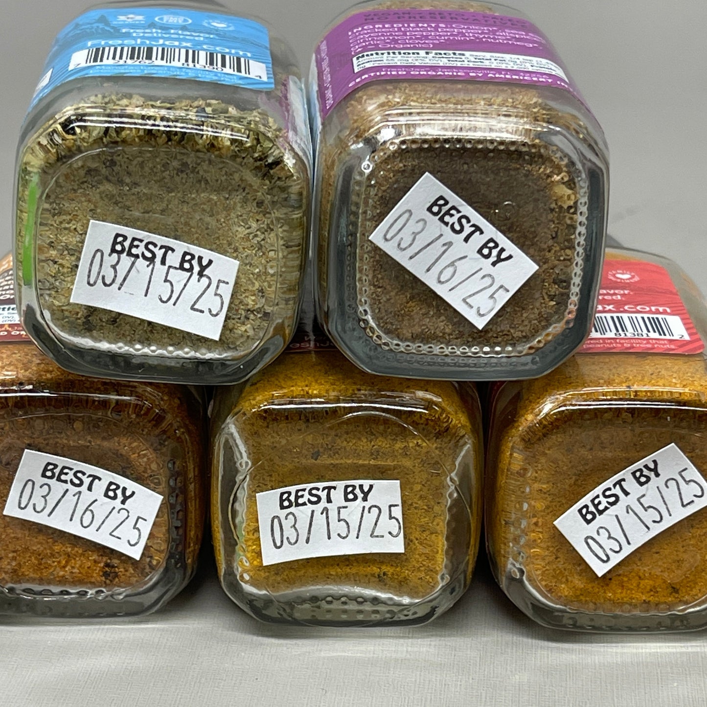 ZA@ FRESHJAX 5-PACK! Taste the World Seasonings Organic Sampler 2 oz BB 3/25 G