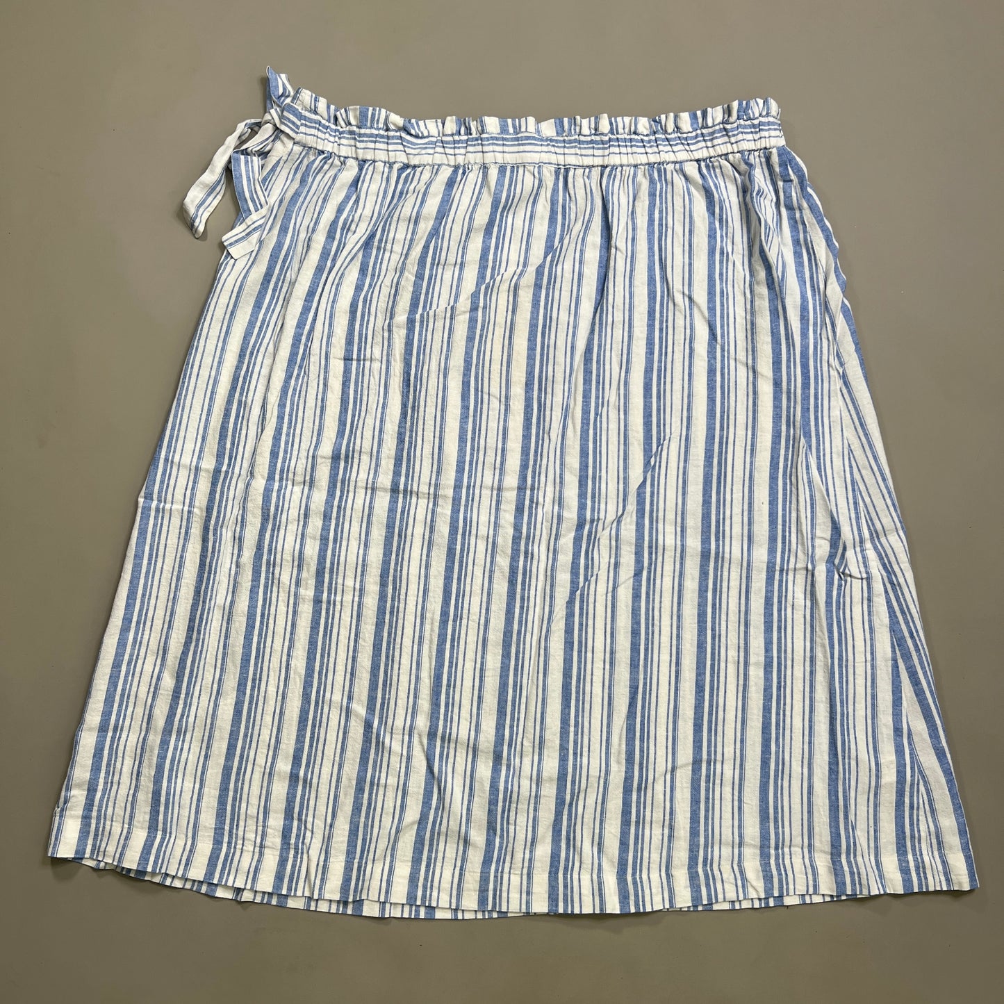 TOMMY BAHAMA Women's Shell Yea Stripe Midi Skirt Turkish Sea Size S (New)