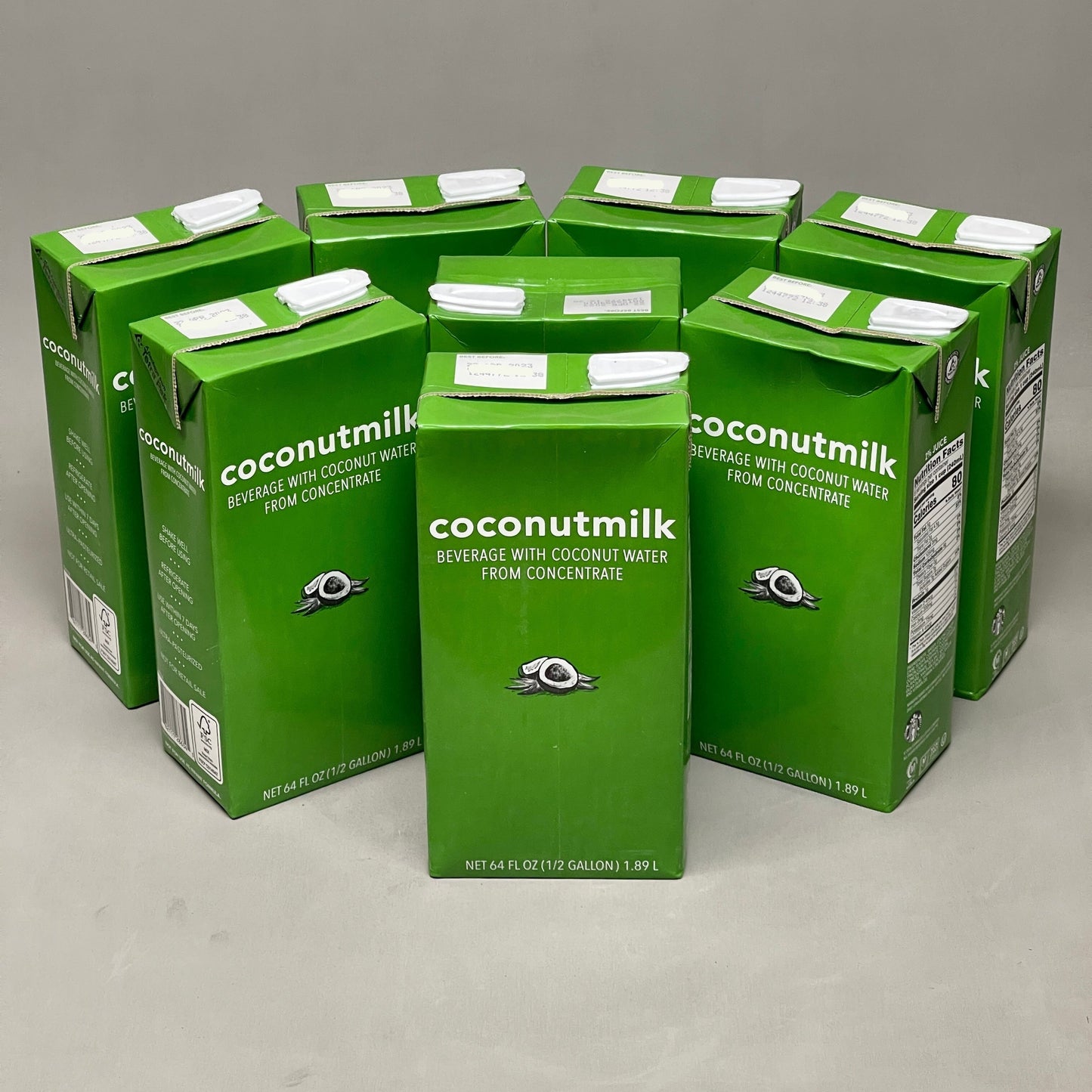 ZA@ STARBUCKS (8 PACK) Coconut Milk Beverage From Concentrate 64 fl oz BB 11/24 A