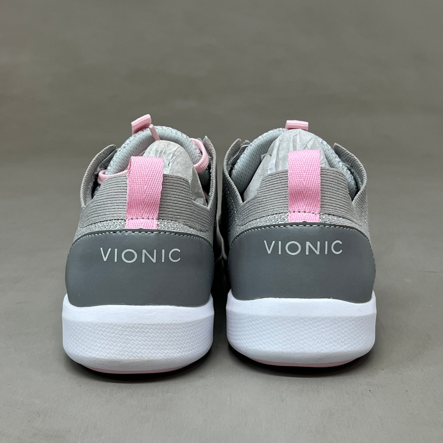 VIONIC Lenora Women's Casual Sneaker Shoes Sz-8.5 Sliver and Pink (New)