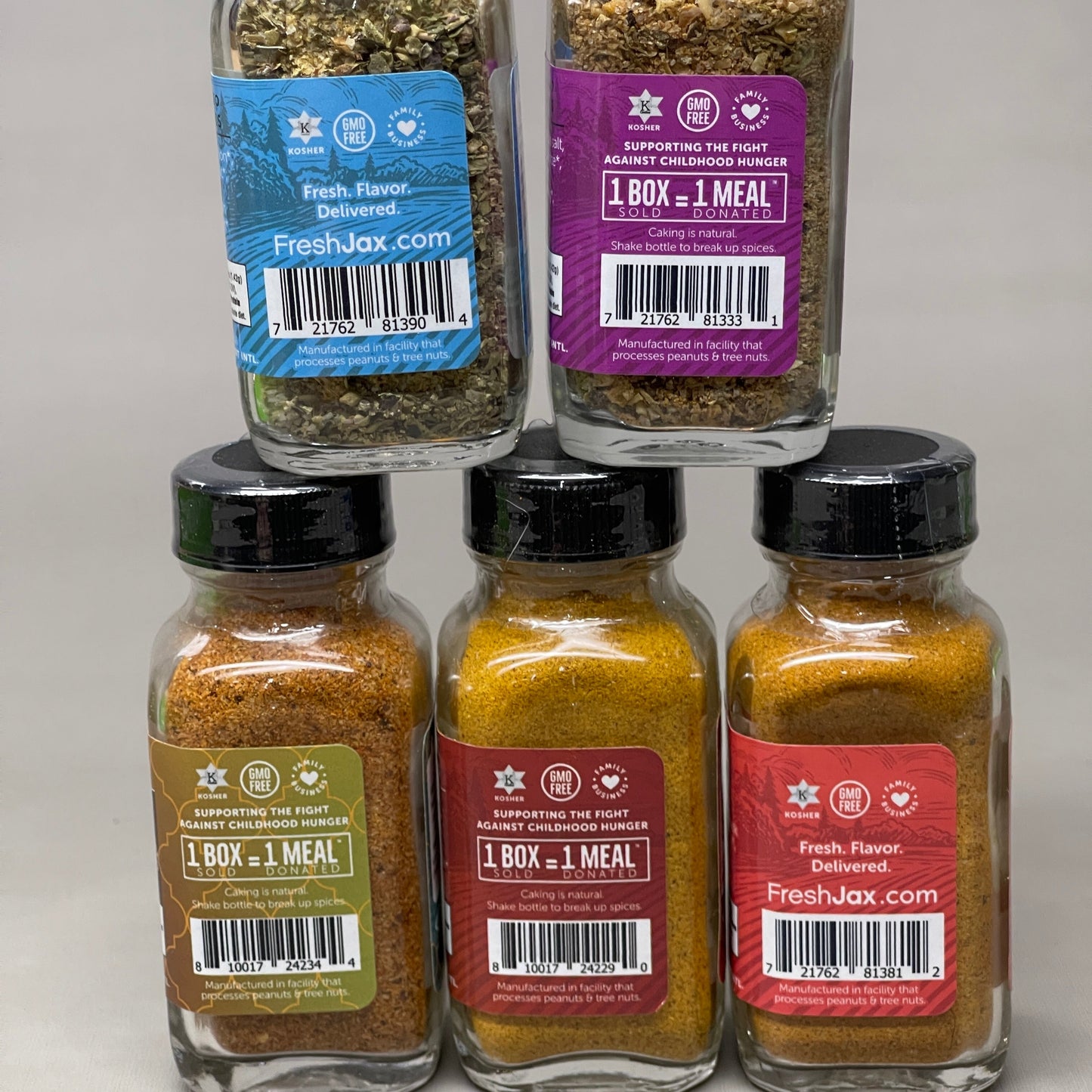 ZA@ FRESHJAX 5-PACK! Taste the World Seasonings Organic Sampler 2 oz BB 3/25 G