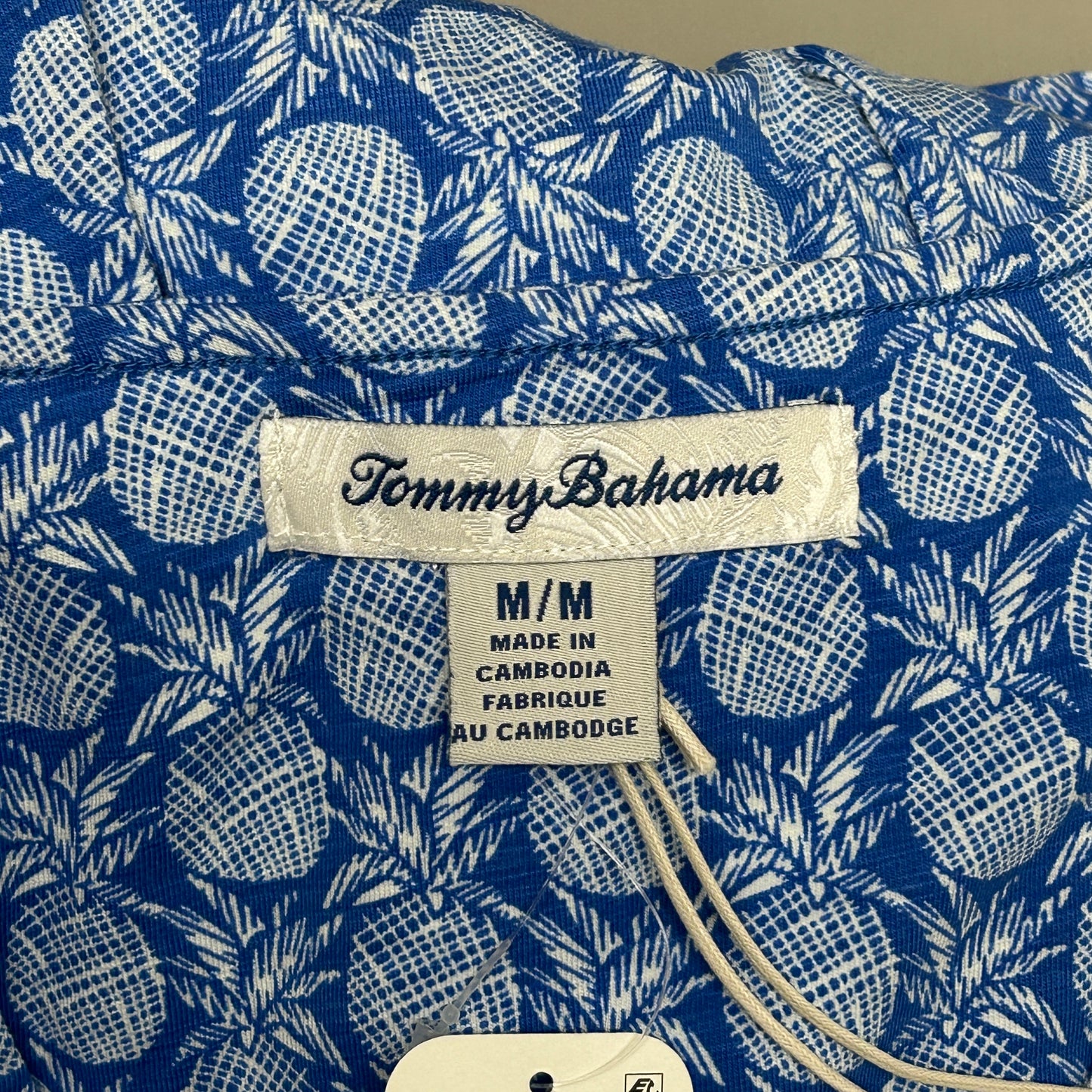 TOMMY BAHAMA Women's Fineapple Sleeveless SunDress Blue/White Turkish Sea Size M (New)