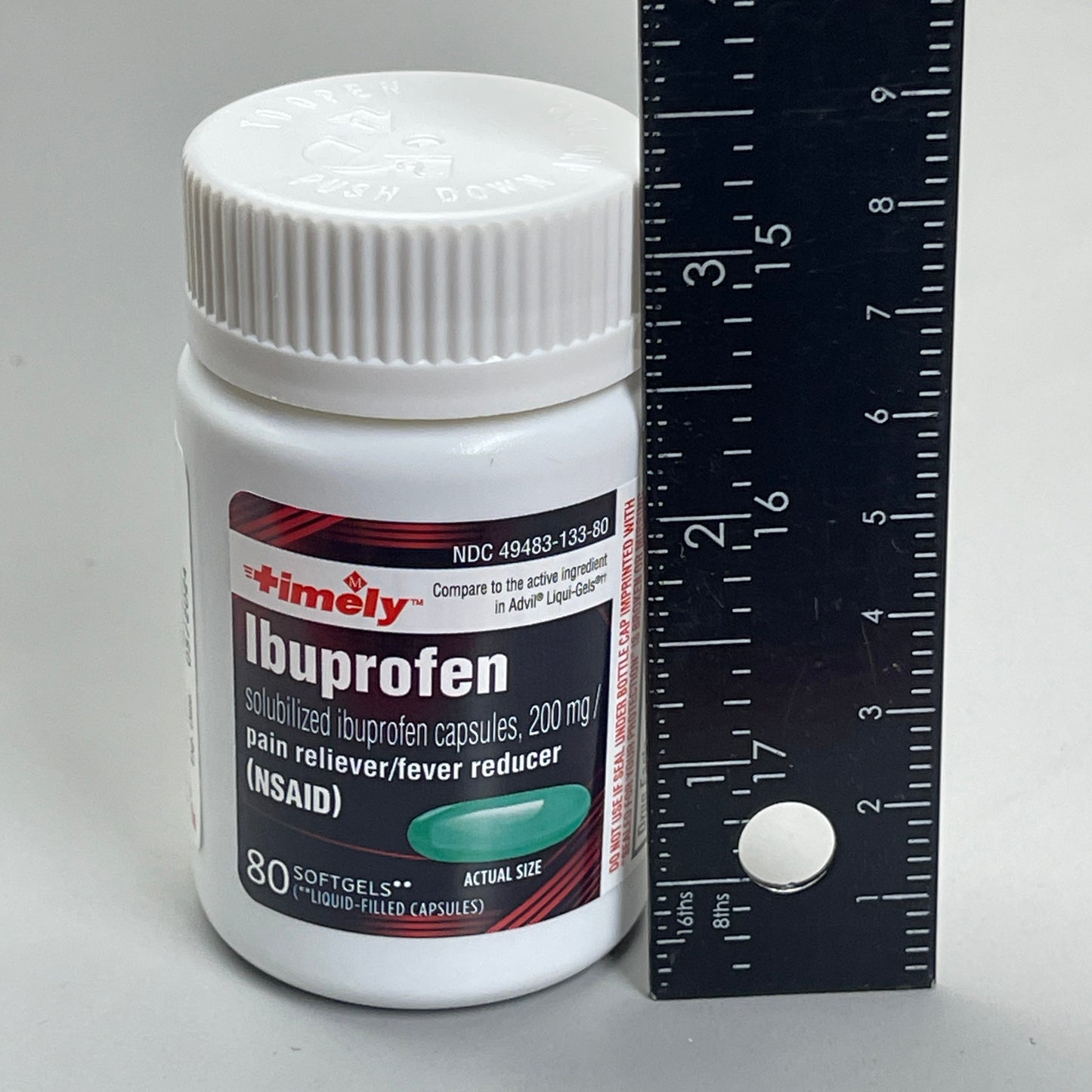 Z@ TIMELY Ibuprofen 80 Softgels 200mg Pain Reliever/Fever Reducer BB 05/24 (New) (Copy)