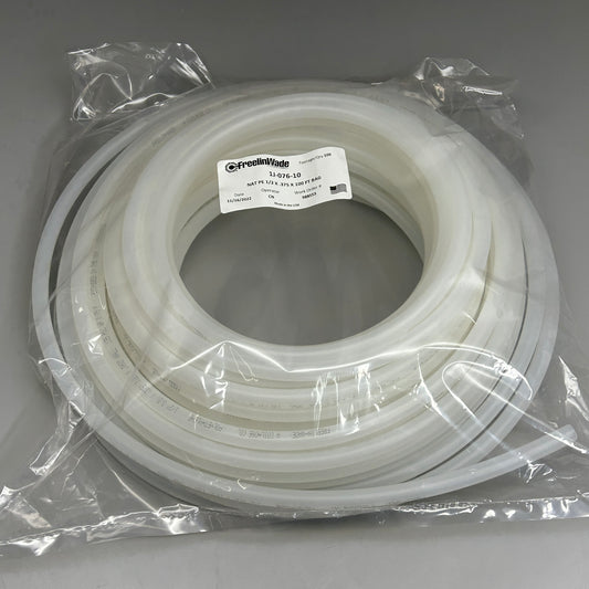 FREELIN-WADE Natural Polyethylene Tubing 100 ft 1J-076-10 (New)