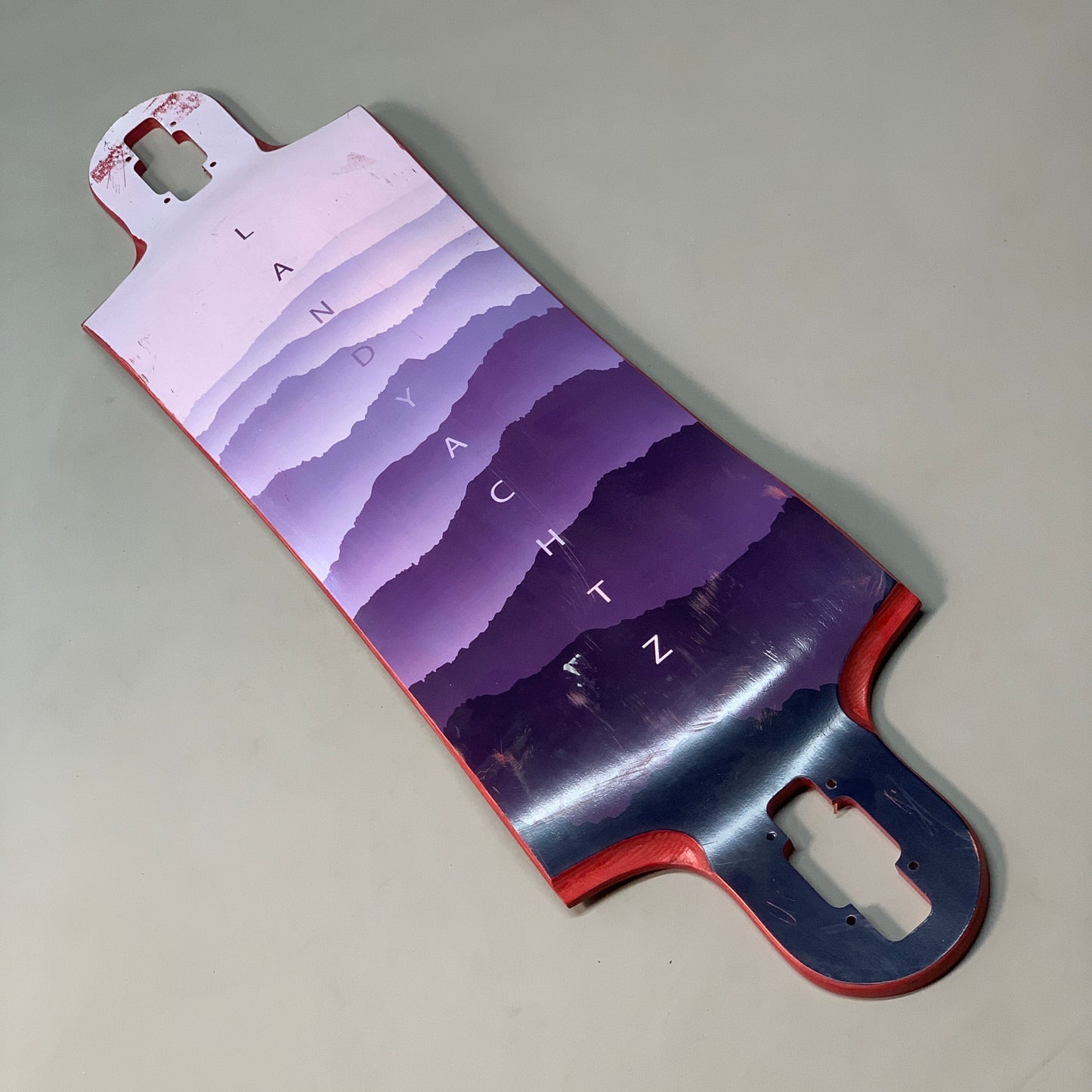 LANDYACHTZ Switch Blade 38 Faded Purple/Red Longboard Deck 36"x9" (New Other)