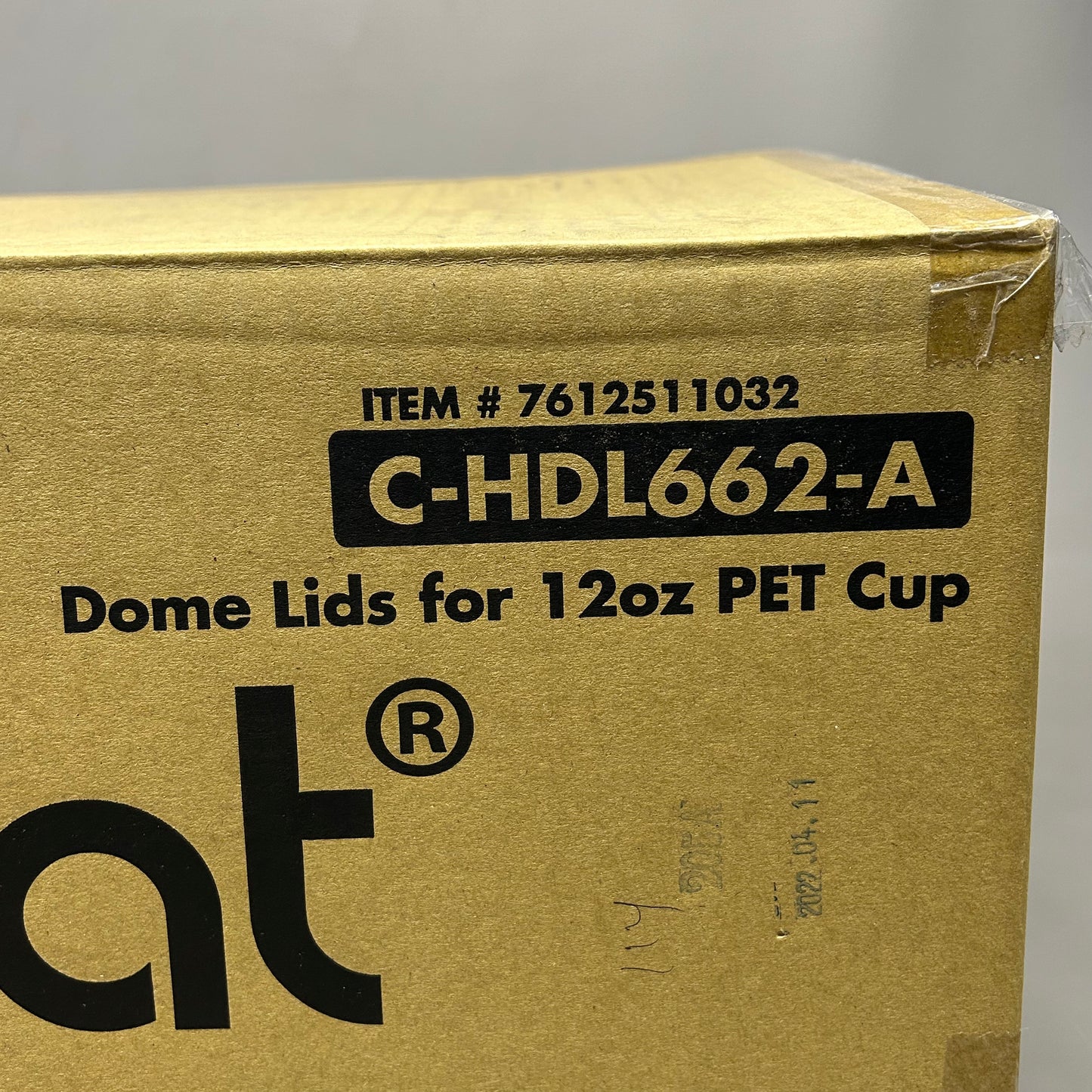 ZA@ KARAT Dome Lids for 12 oz PET Cup 92 mm Recyclable Plastic Clear 1000 ct (New)