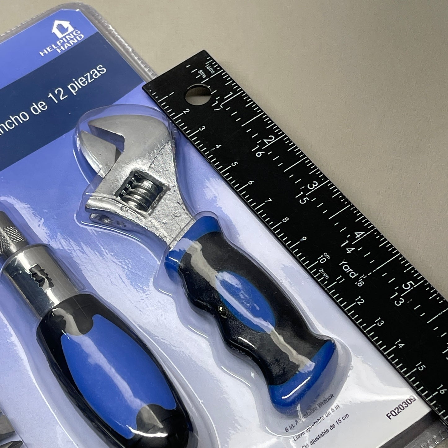 ZA@ HELPING HAND 12 PC Stubby Tool Set W/ Adjustable Wrench And Screwdriver FQ20309 (New) B