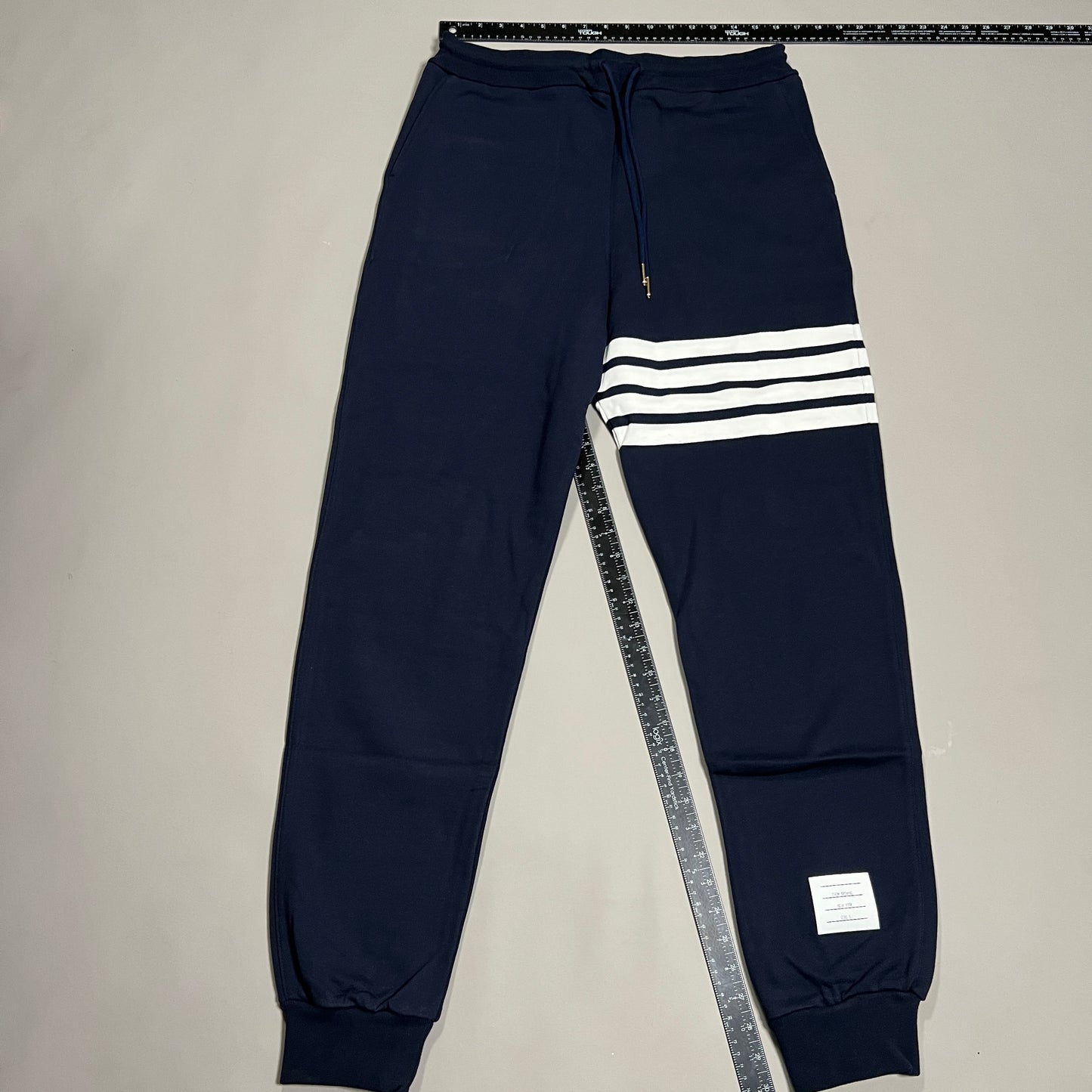 THOM BROWNE Classic Sweat pants w/Engineered 4 Bar Loop Back Navy Size 5 (New)