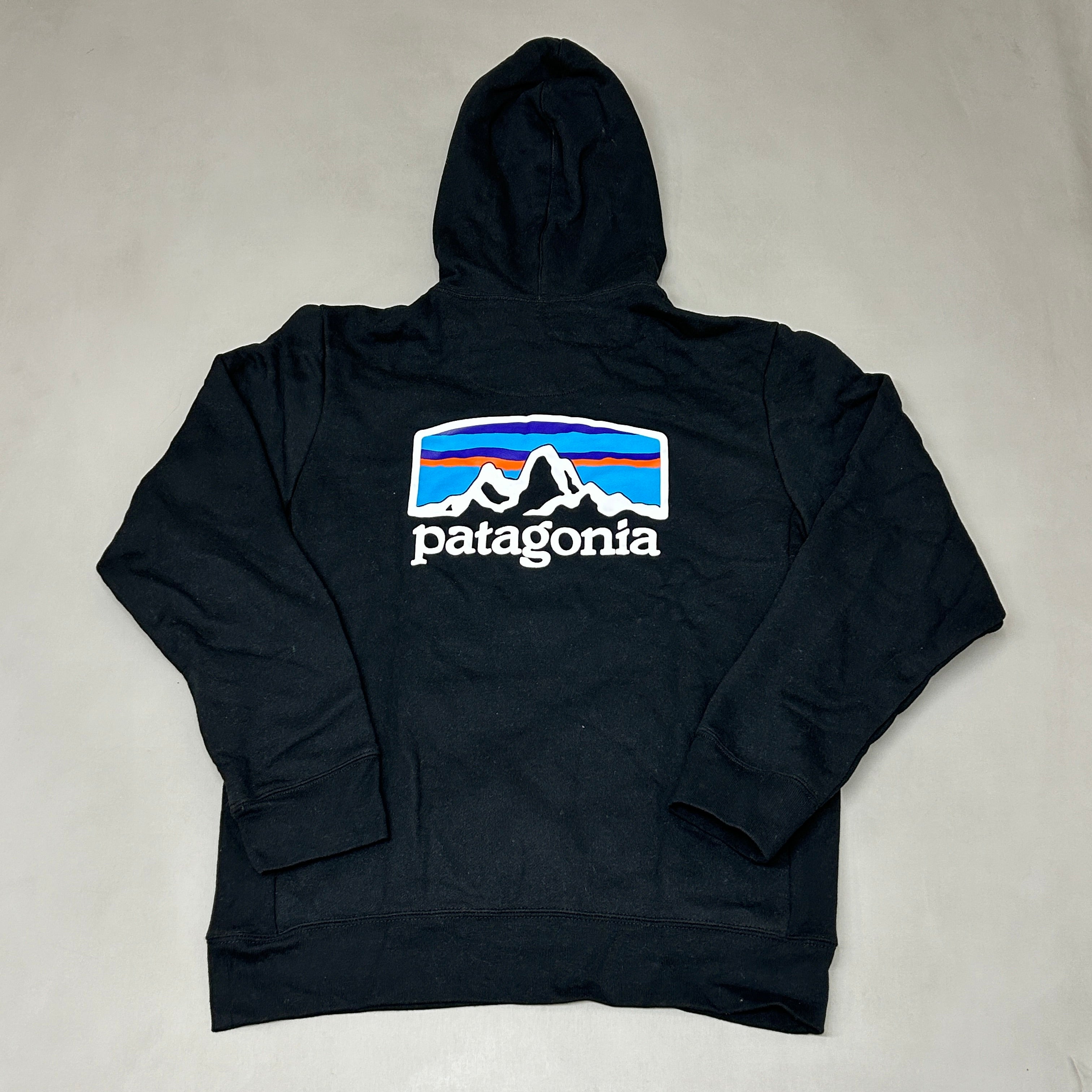 PATAGONIA Fitz Roy Horizons Uprisal Hoody Unisex Sz M Black 39619