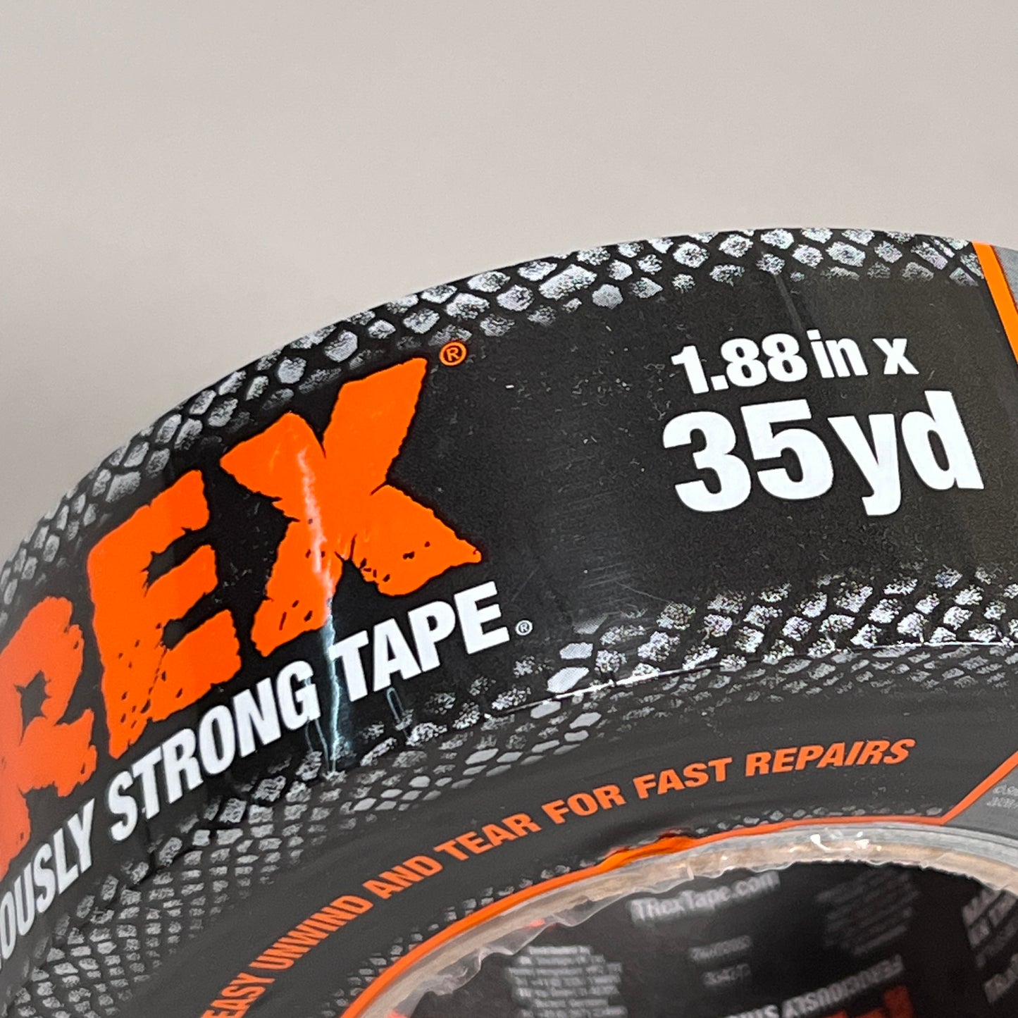 T-REX Ferociously Strong Tape All Weather Gunmetal Grey 1.88 IN x 35 YD 333393 (New)