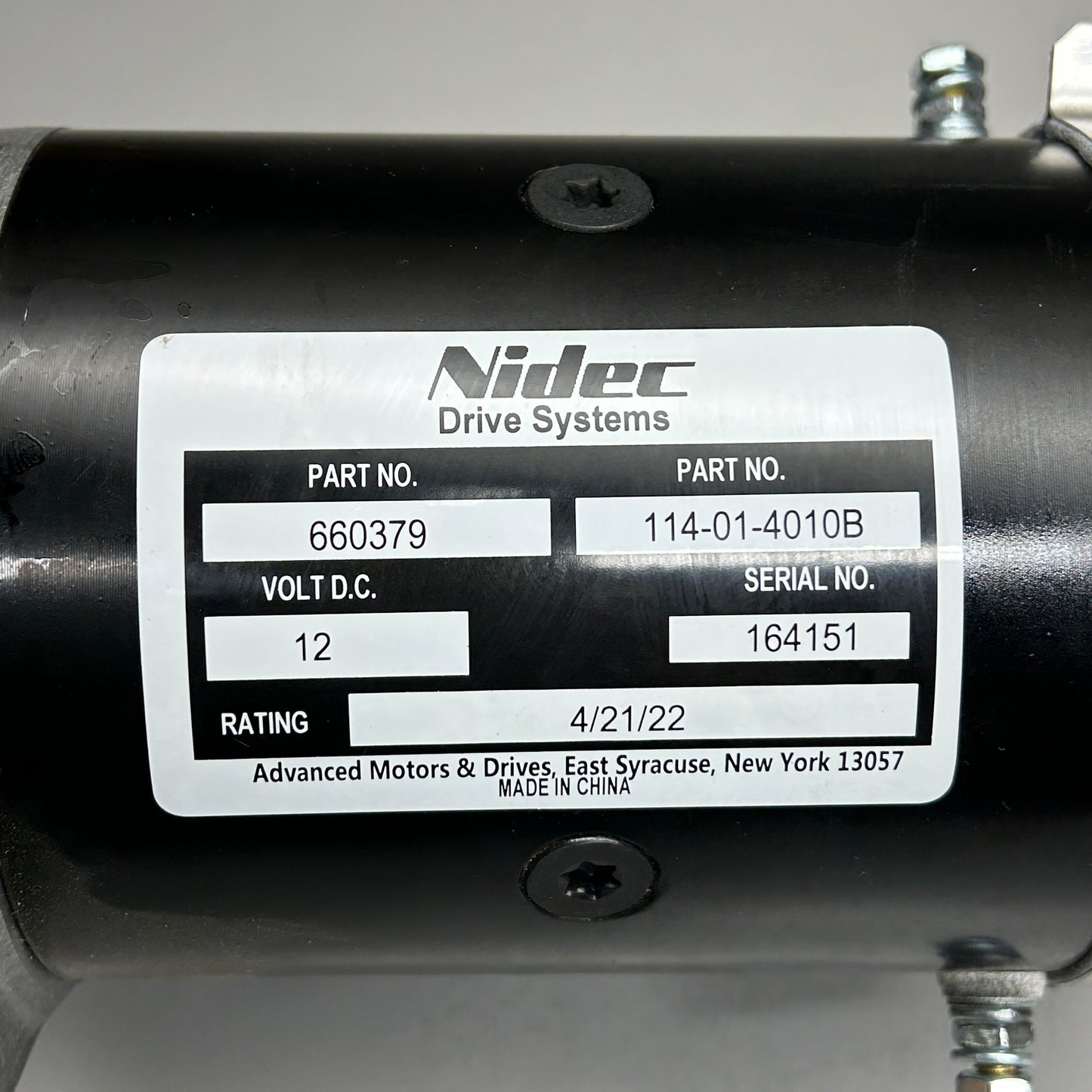 NIDEC Starter Generator Drive System for Golf Carts 12V (New)