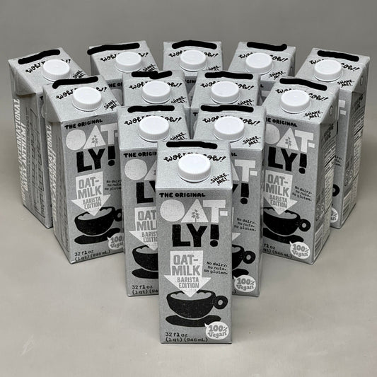 ZA@ OATLY (12 PACK) Barista Edition Oat Milk 32 fl oz Plant-Based BB 5/25 B