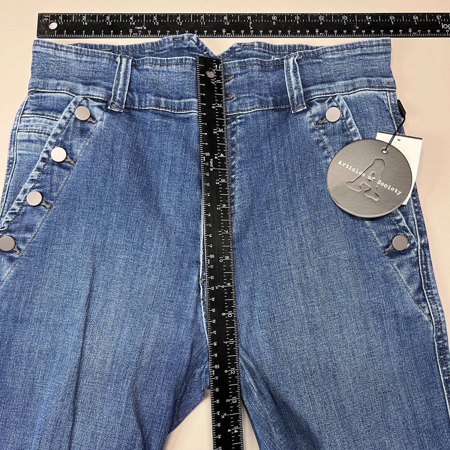 ARTICLES OF SOCIETY Village Park Denim Jeans Women's Sz 31 Blue 4488PLV-731 (New)