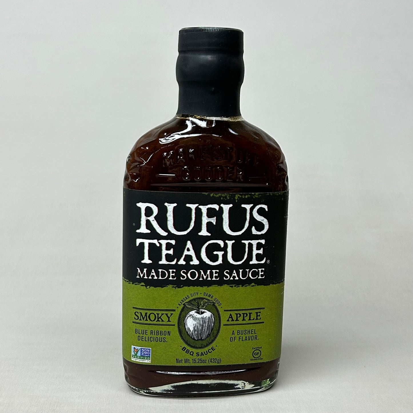 RUFUS TEAGUE 6-PACK! Smoky Apple BBQ Sauce 15.25 oz Gluten Free Non GMO Exp 12/24 New)