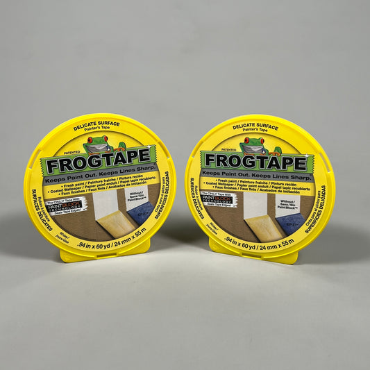 2-PK SHURTAPE FROGTAPE Multi-Surface Masking Tape Yellow 0.94 in x 60 yd 332809 (New)