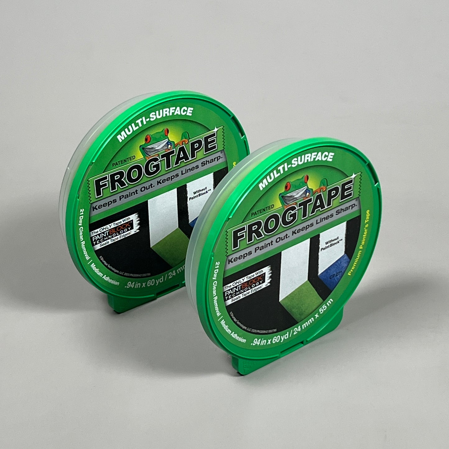 2-PK SHURTAPE FROGTAPE Multi-Surface Masking Tape Green 0.94 in x 60 yd 332785 (New)
