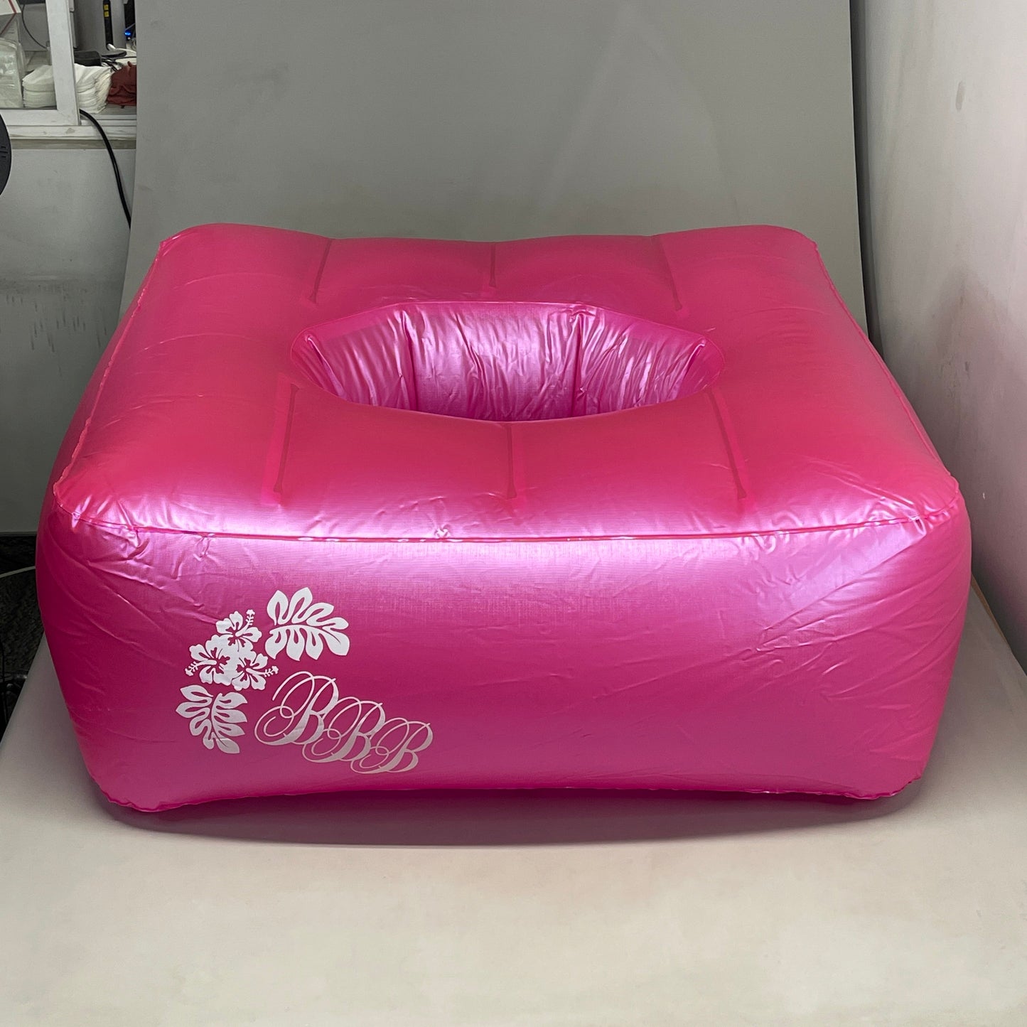 ZA@ BOOTY BEAN BAG BBL Small Inflatable Air Mattress Pink 22" Square (New) C