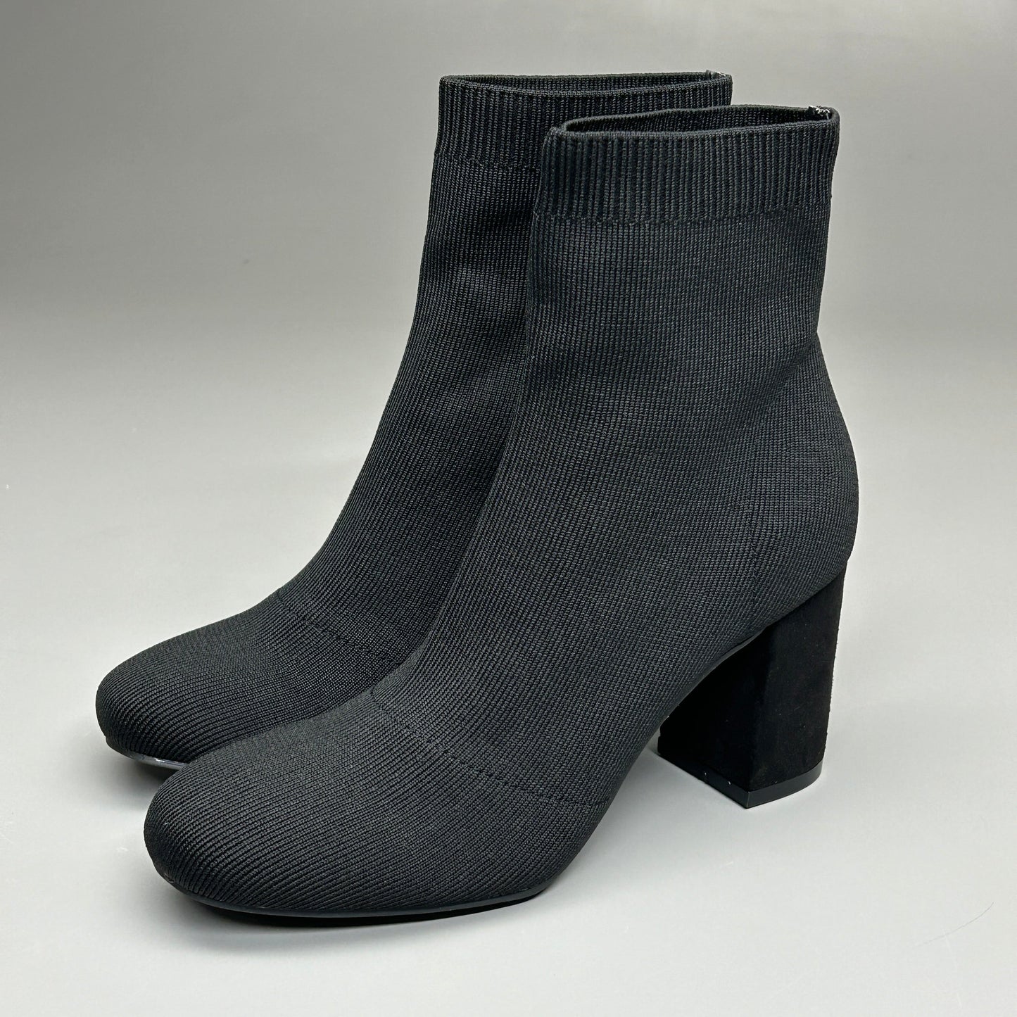 MIA Erika Fly Knit Booties Dress Boots Black 2” Heel Sz 13 GS7553115Y (New)
