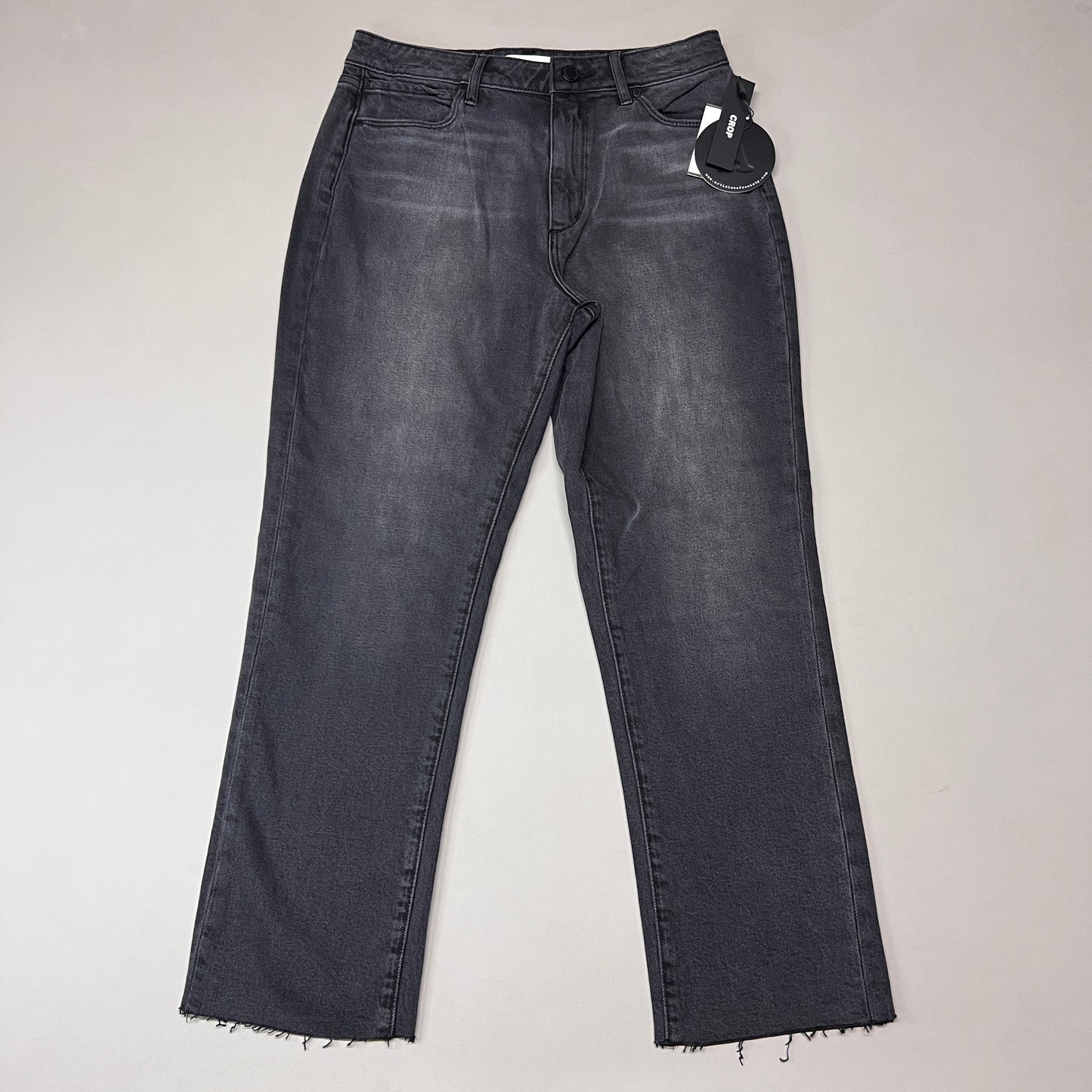 ARTICLES OF SOCIETY Kate Eleele Raw Hem Cropped Jeans Women's Sz 27 Black 4810TQB-720 (New)