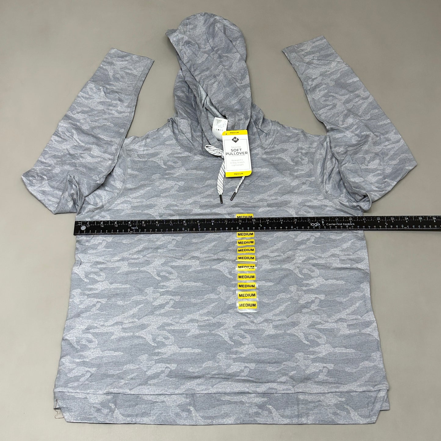 MEMBERS MARK Favorite Soft Pullover Light Grey Camo Size Medium (New)