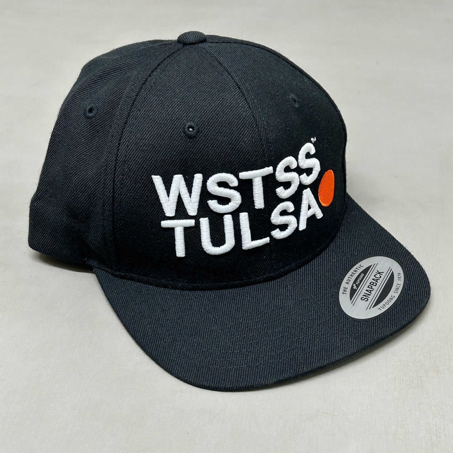 WSTSS TULSA We Saw The Same Sunset Snapback Hat Authentic Yupoong Black (New)