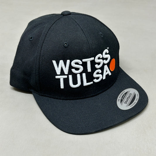 WSTSS TULSA We Saw The Same Sunset Snapback Hat Authentic Yupoong Black (New)