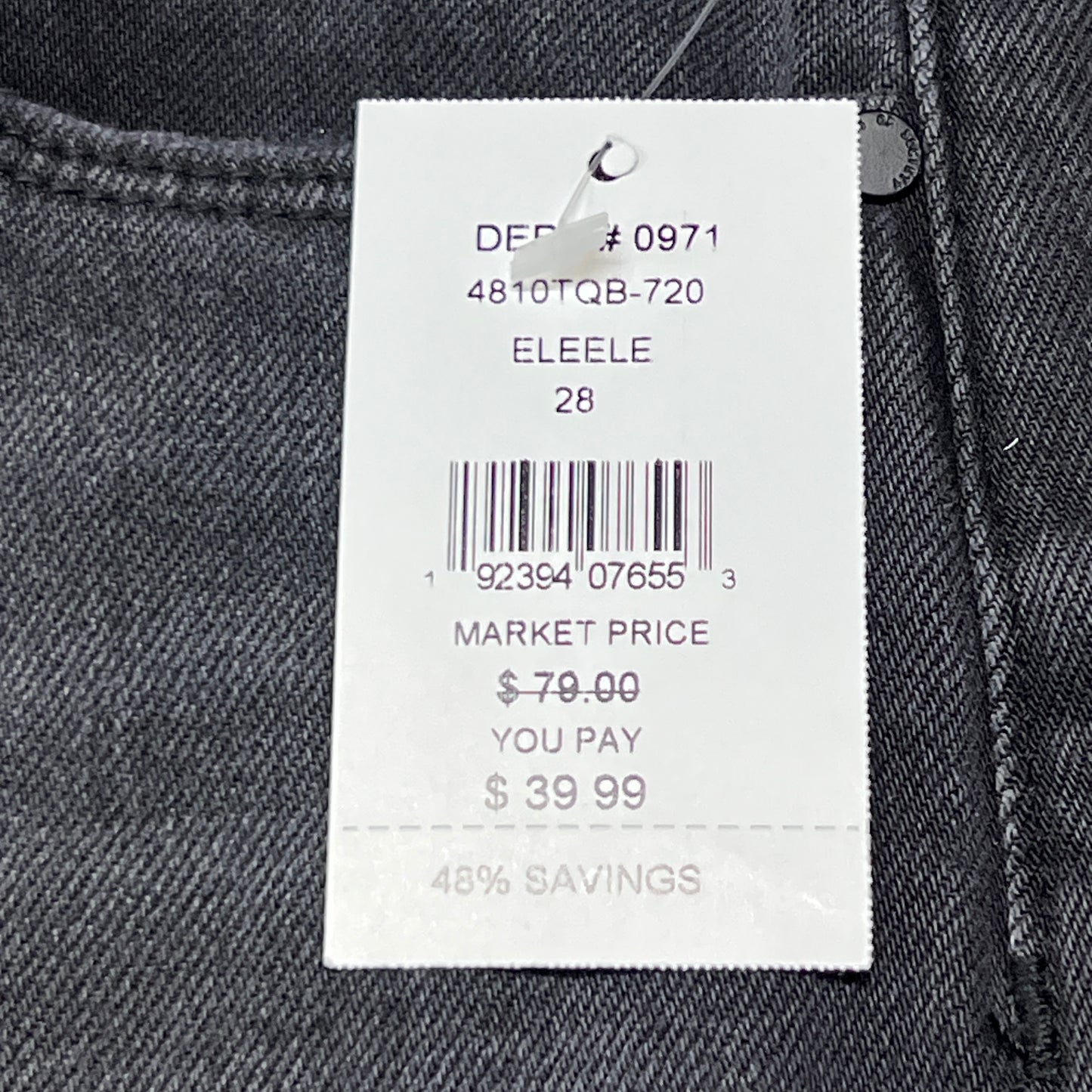 ARTICLES OF SOCIETY Kate Eleele Raw Hem Cropped Jeans Women's Sz 28 Black 4810TQB-720 (New)