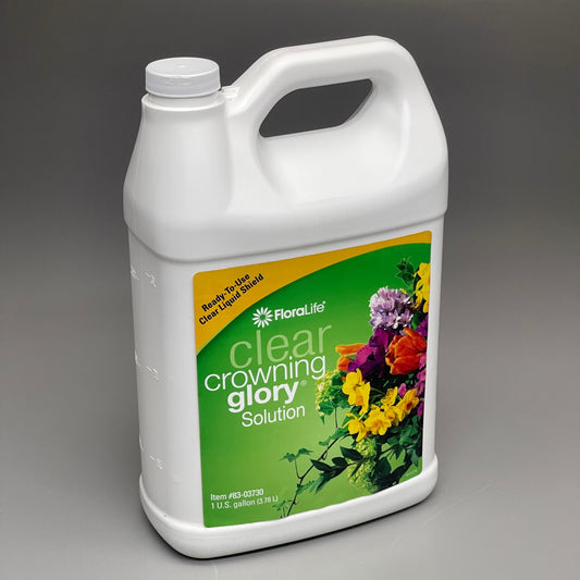 ZA@ SMITHERS OASIS FloraLife Clear Crowning Glory 1 Gallon Lawn Garden Clear (New) E