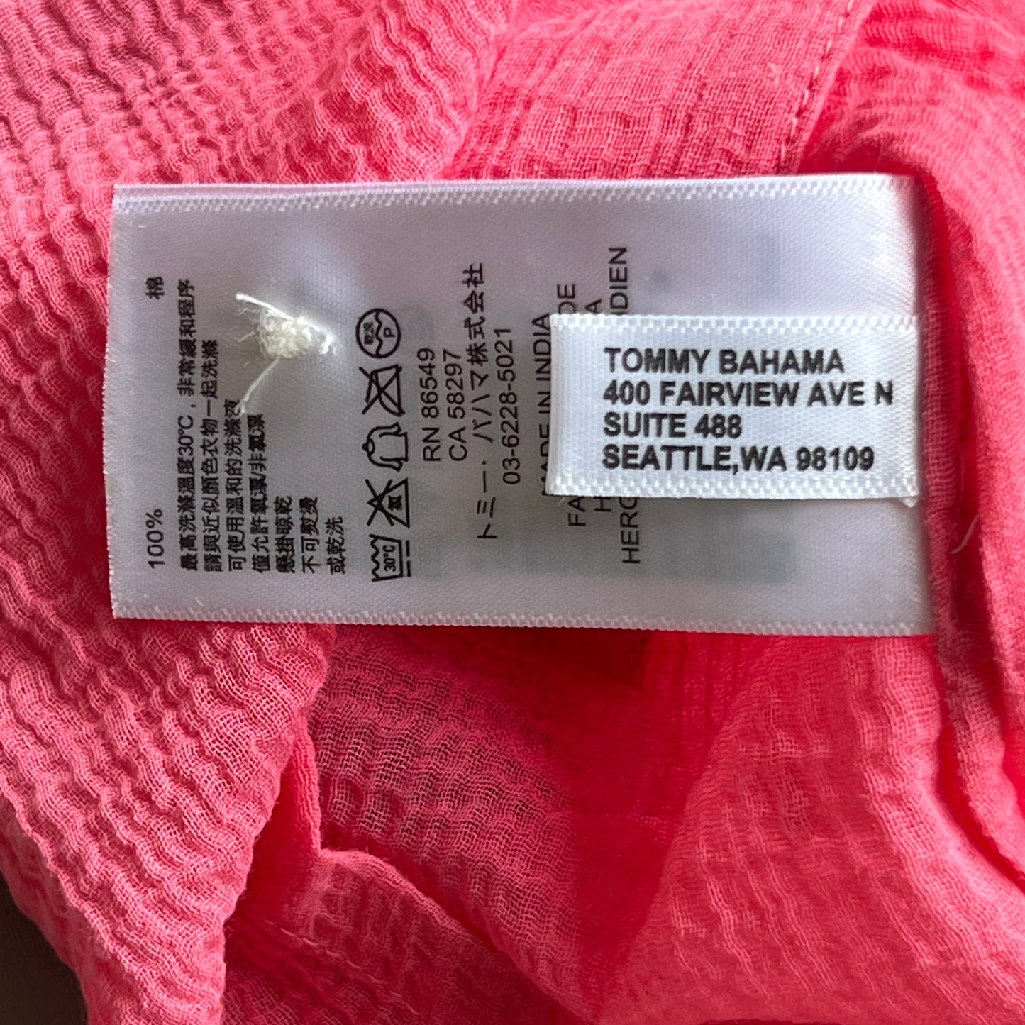TOMMY BAHAMA Women's Lana Bay Gauze Top 3/4 Sleeve Tutti Frutti Size XS (New)