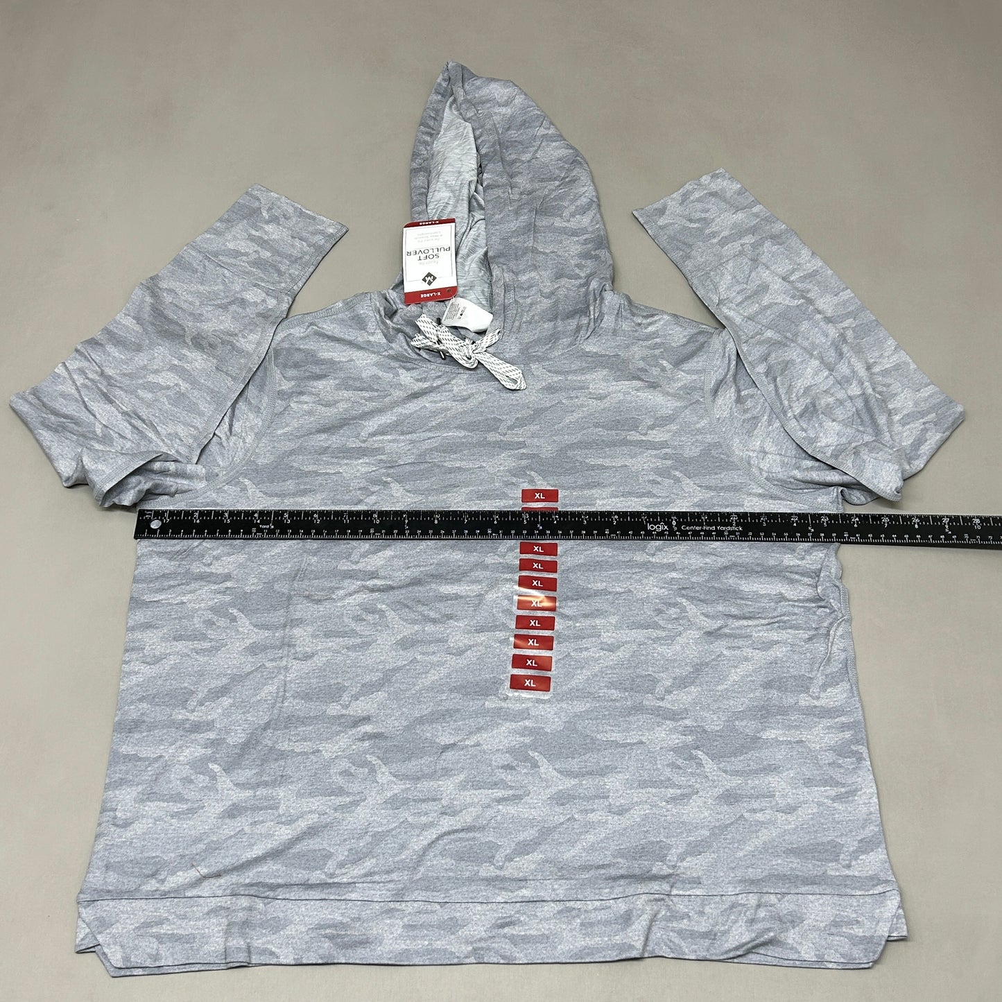 MEMBERS MARK Favorite Soft Pullover Light Grey Camo Size X-Large (New)