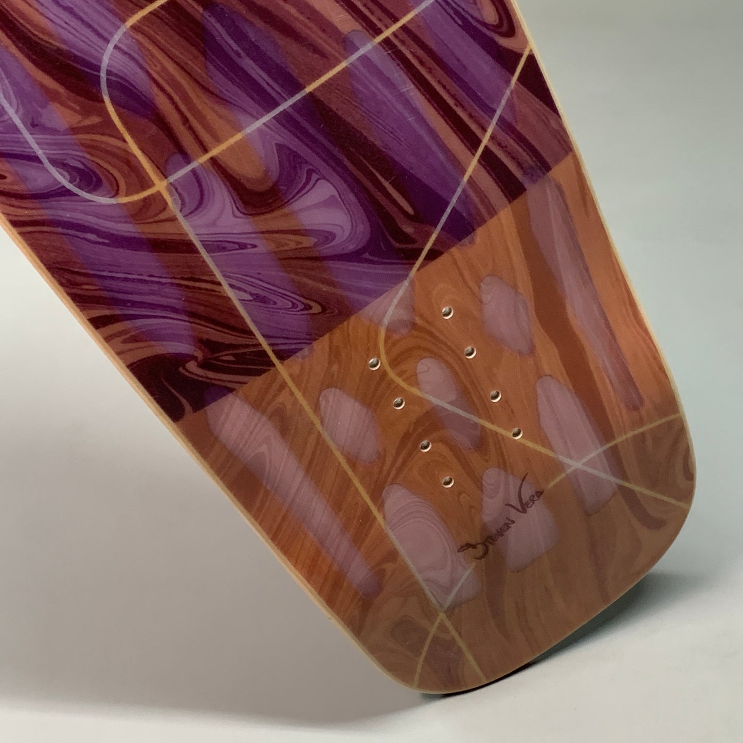 LANDYACHTZ Popsicle Smooth Top Longboard/Skateboard Double Kick Canadian Maple Purple/Green/Orange  36.5"x9.5" (New Other)