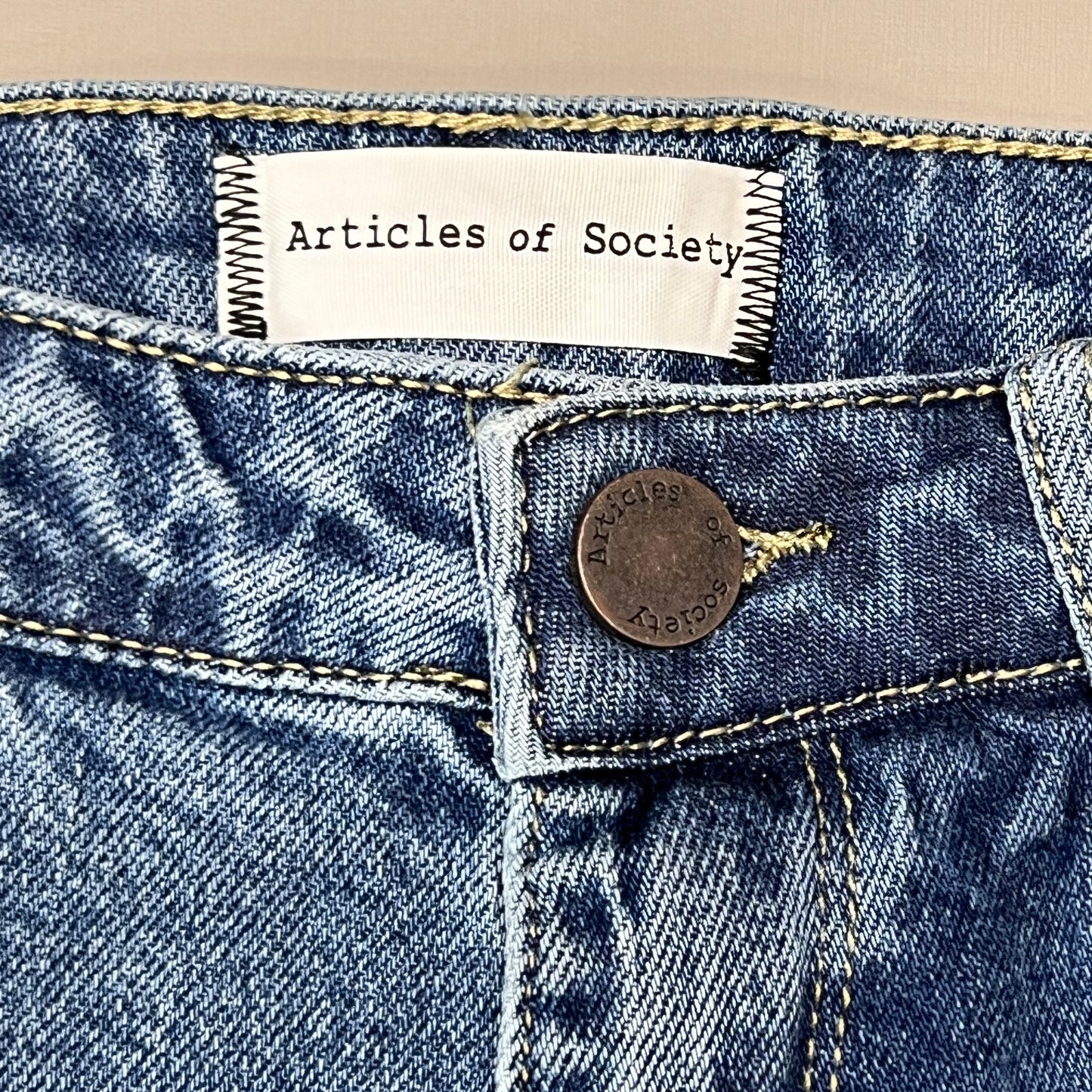 ARTICLES OF SOCIETY OMAO High Rise Denim Jeans Women's Sz 31 Blue 4009TQ3-716 (New)