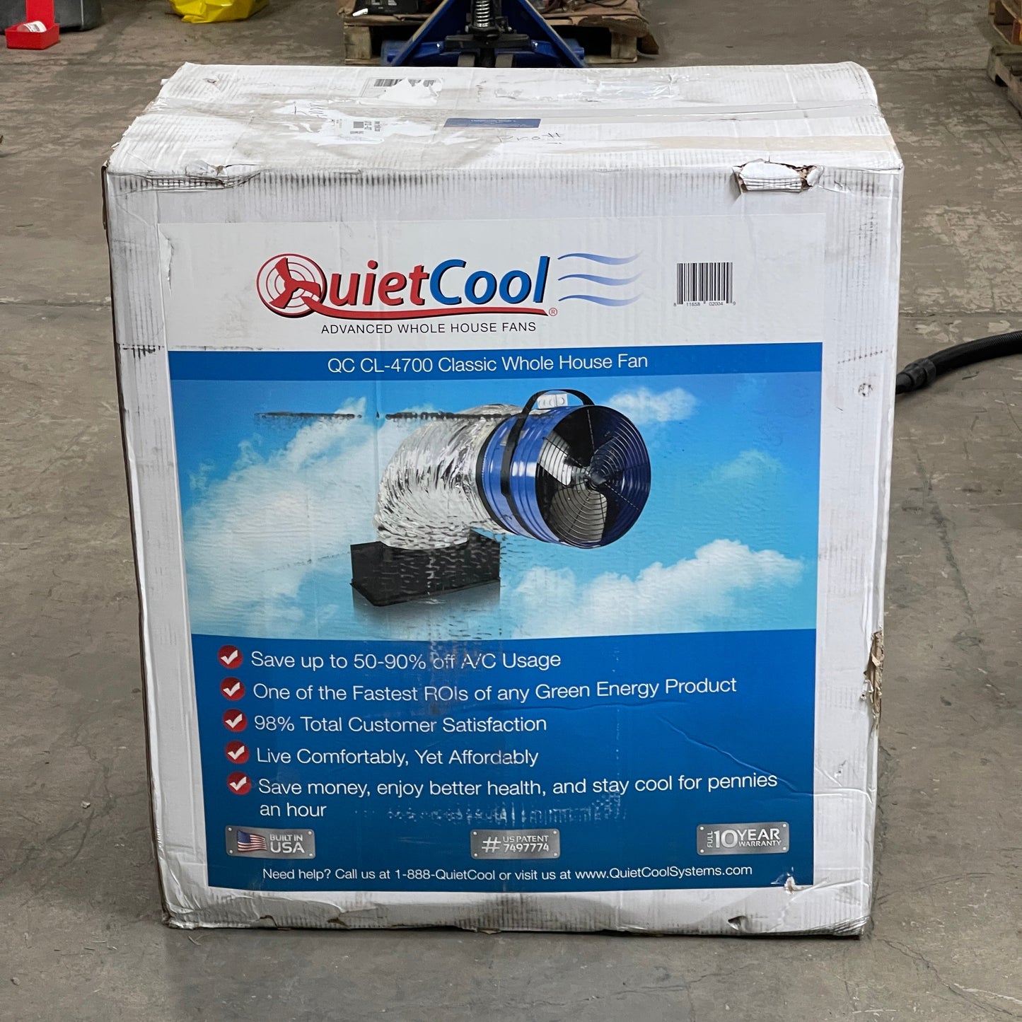 QUIETCOOL Classic Whole House Ventilation Attic Fan QC CL-4700 (New)