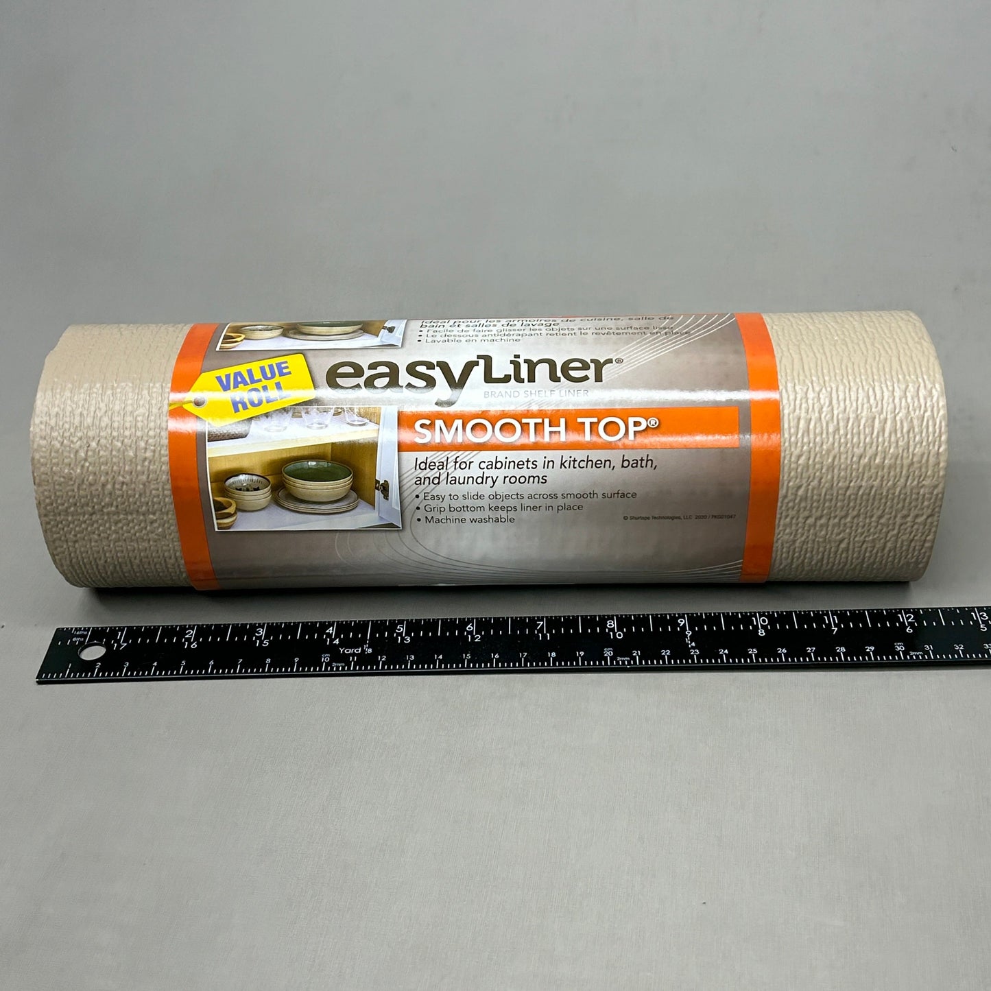 Duck Smooth Top EasyLiner 12-in x 24-ft Taupe Shelf Liner in the