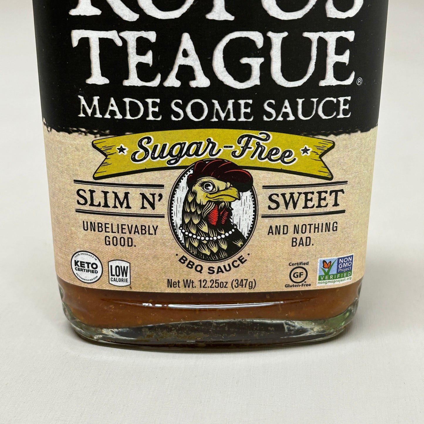 RUFUS TEAGUE Slim & Sweet BBQ Sauce 15.25 oz Gluten Free Non GMO Exp 10/23 (New)