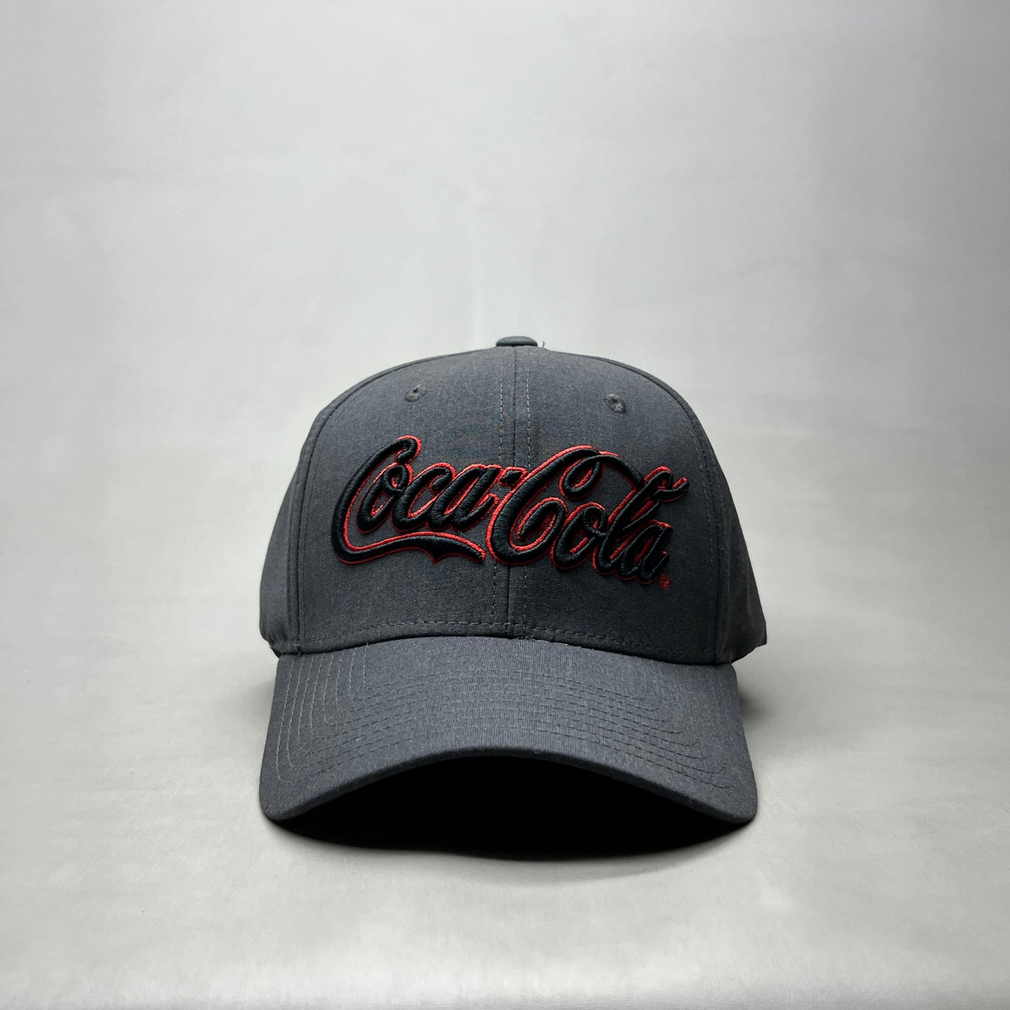 COCA-COLA Script Stretch Baseball Cap Fit Sz One Size Dark Grey 23638 (New)