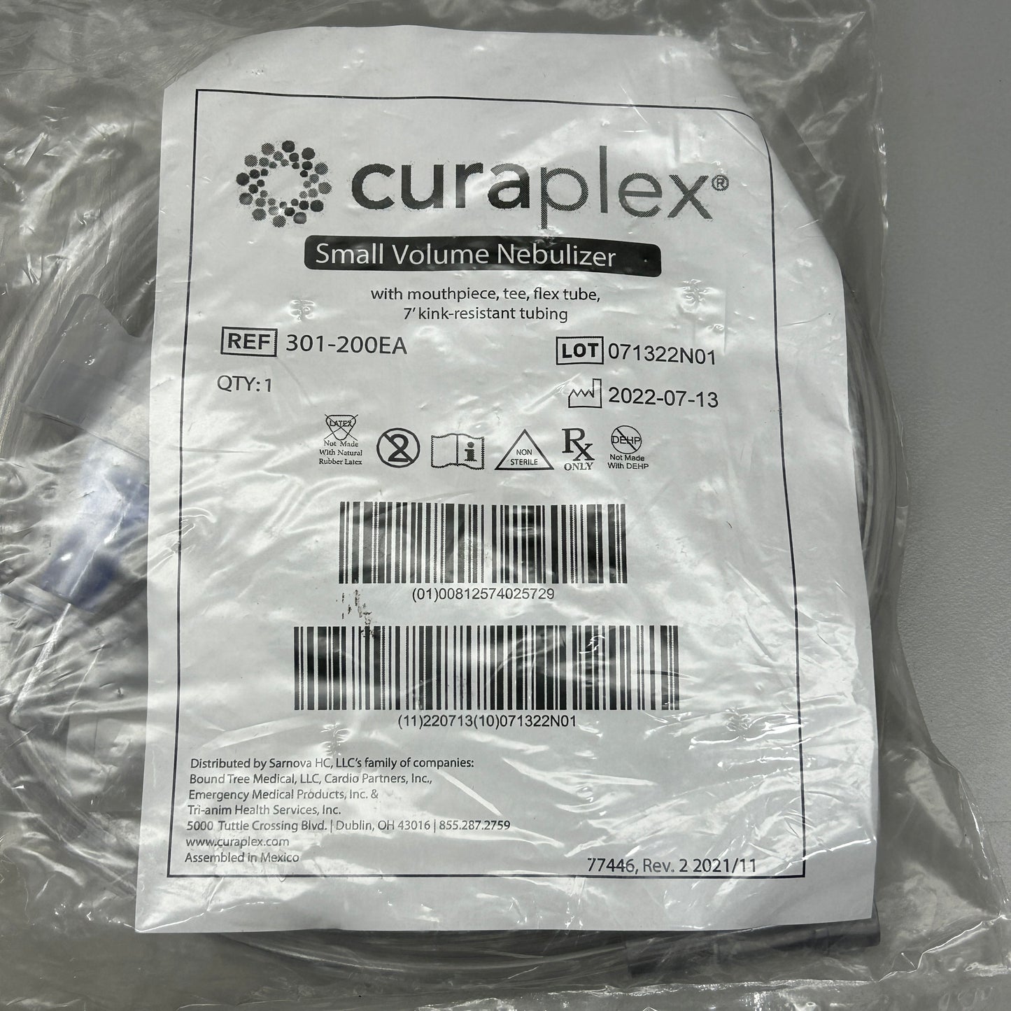 CURAPLEX 50-PACK! Small Volume Nebulizer with Mouthpiece, Tee, and Flex Tube (New)
