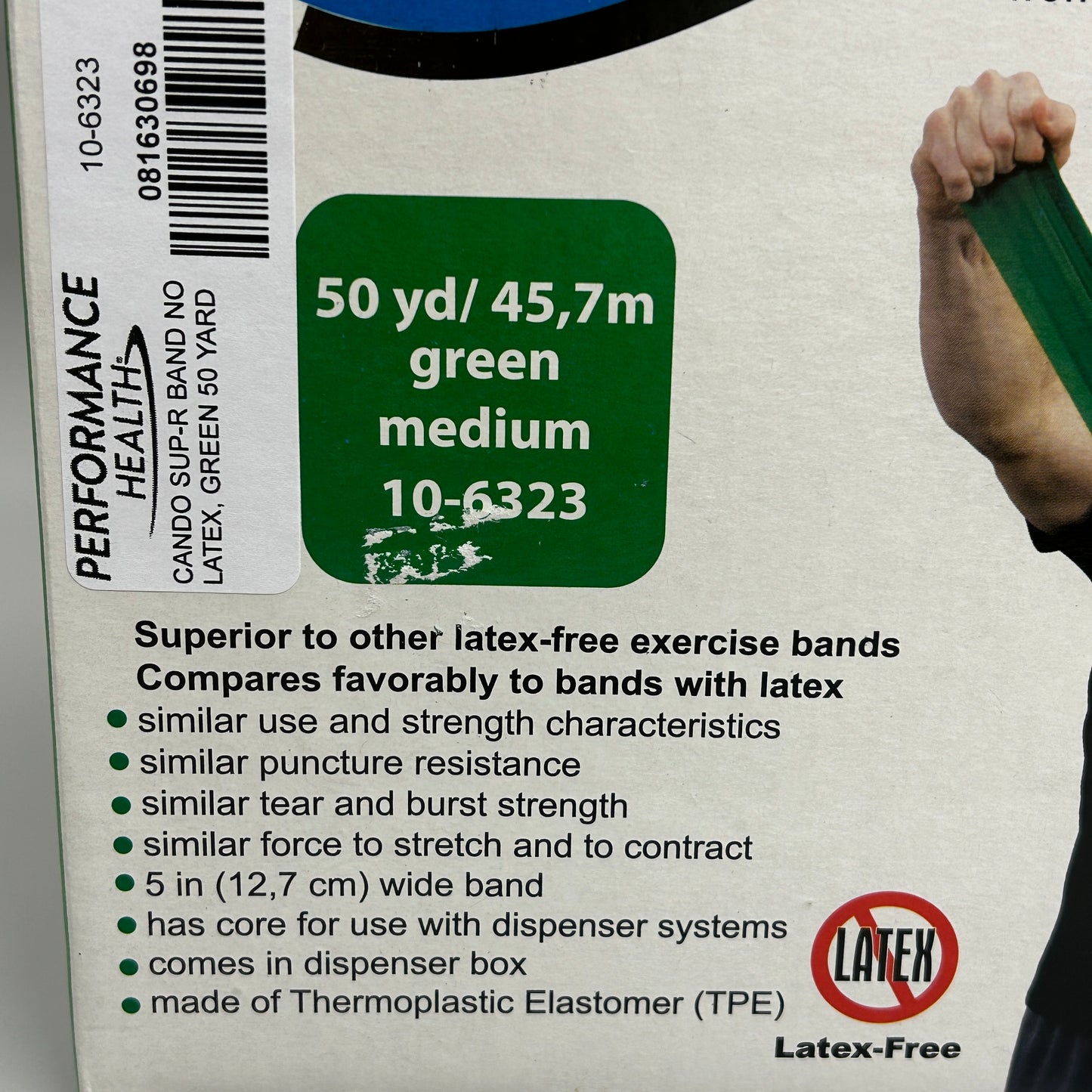 SUP-R BAND Latex-Free Exercise Band 50 yd Green (New)