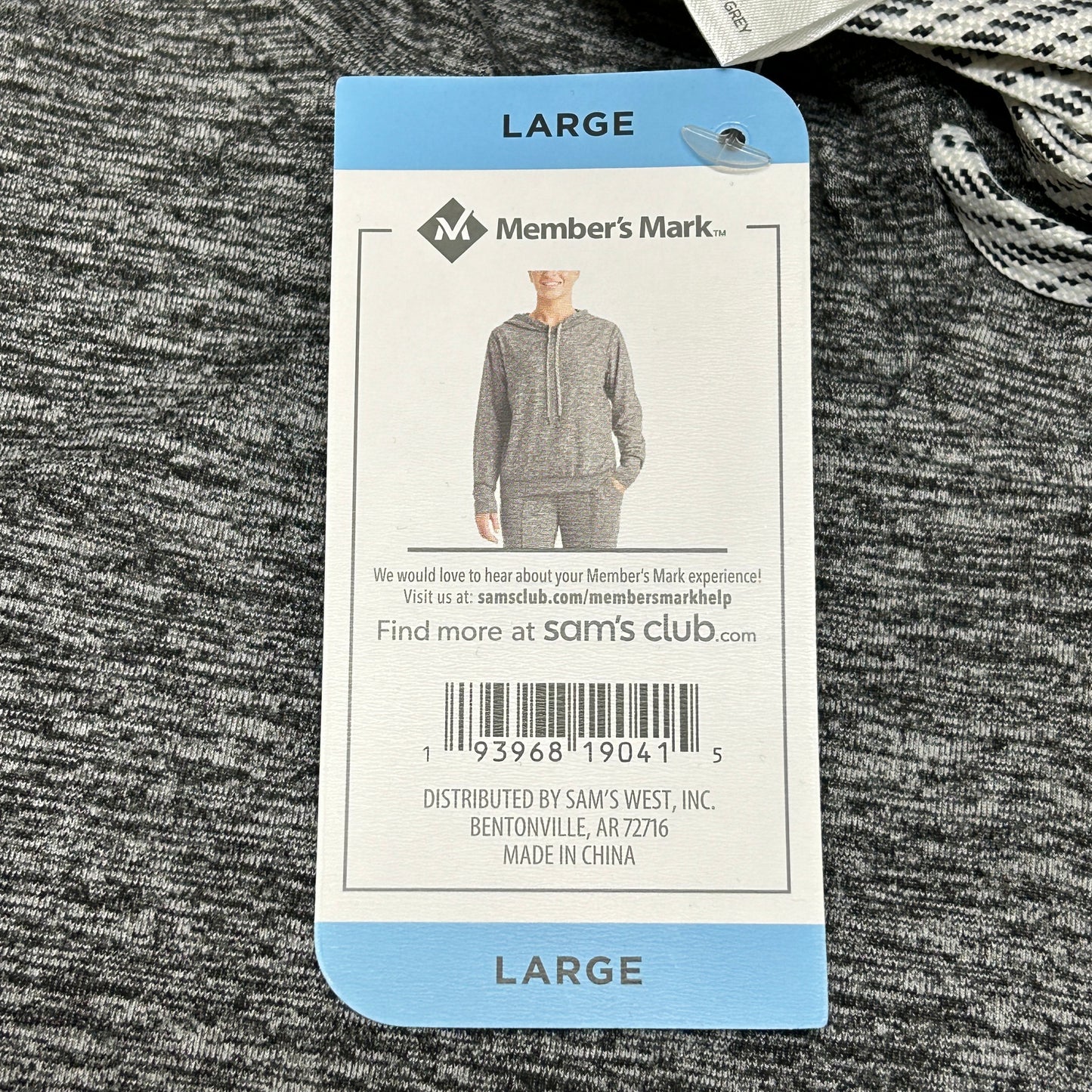 MEMBERS MARK Favorite Soft Pullover Heather Grey Size Large (New)