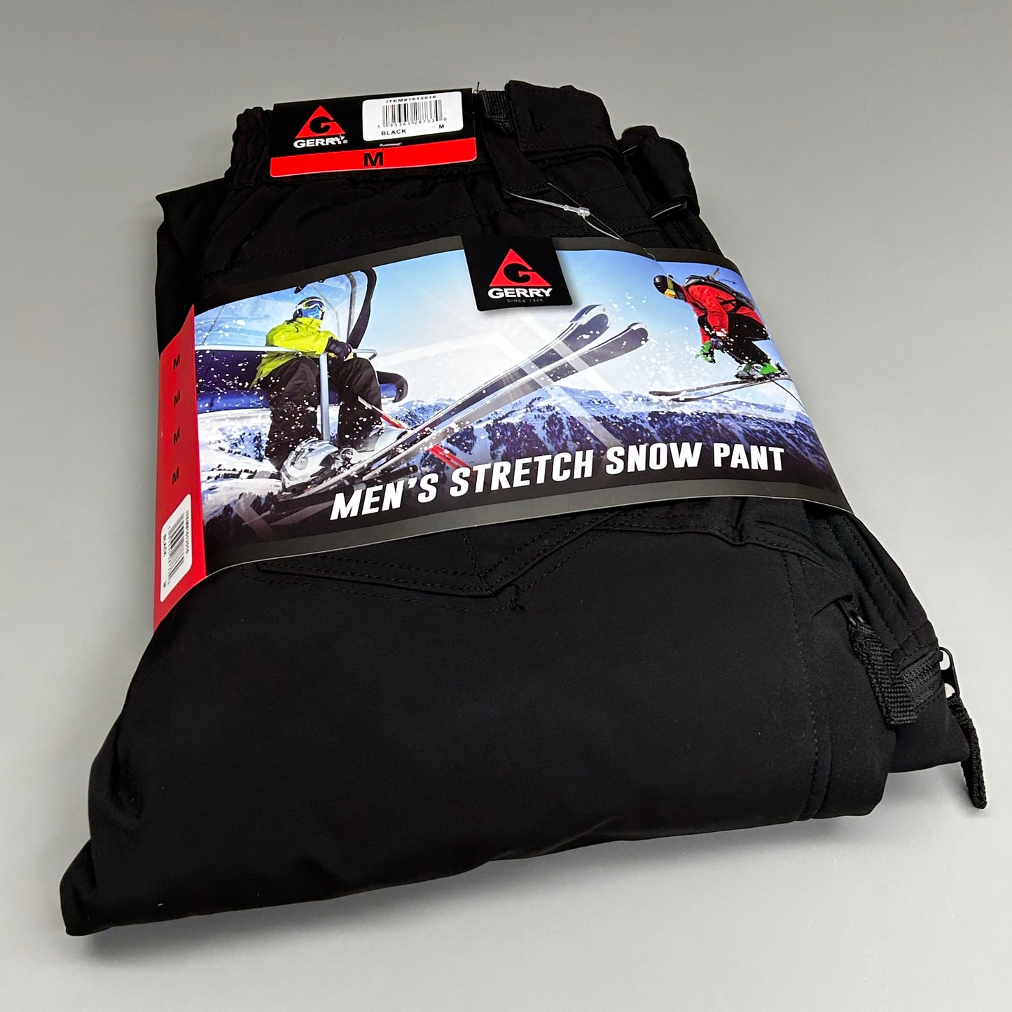 GERRY Men's 4-Way Stretch Snow Pant Black Sz Medium (New)