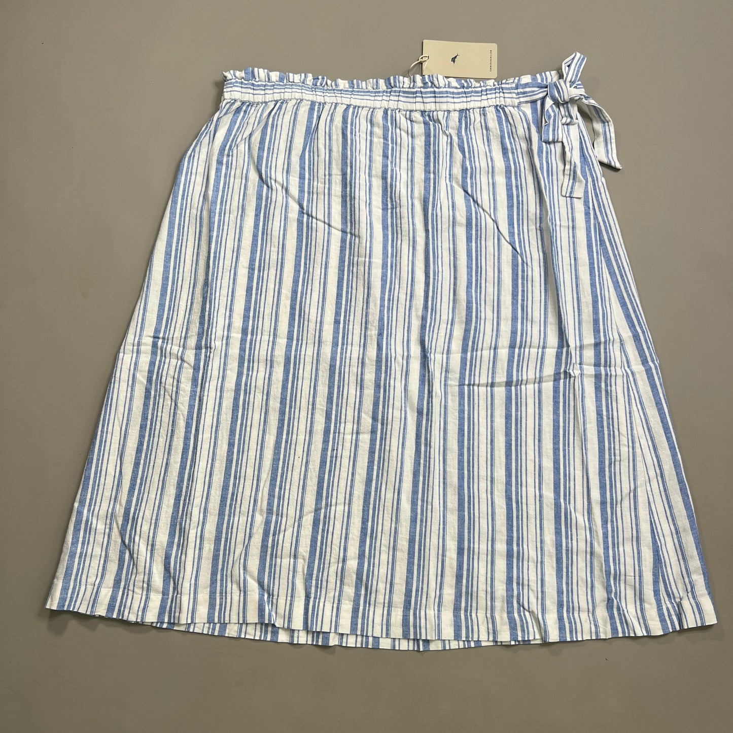 TOMMY BAHAMA Women's Shell Yea Stripe Midi Skirt Turkish Sea Size XS (New)
