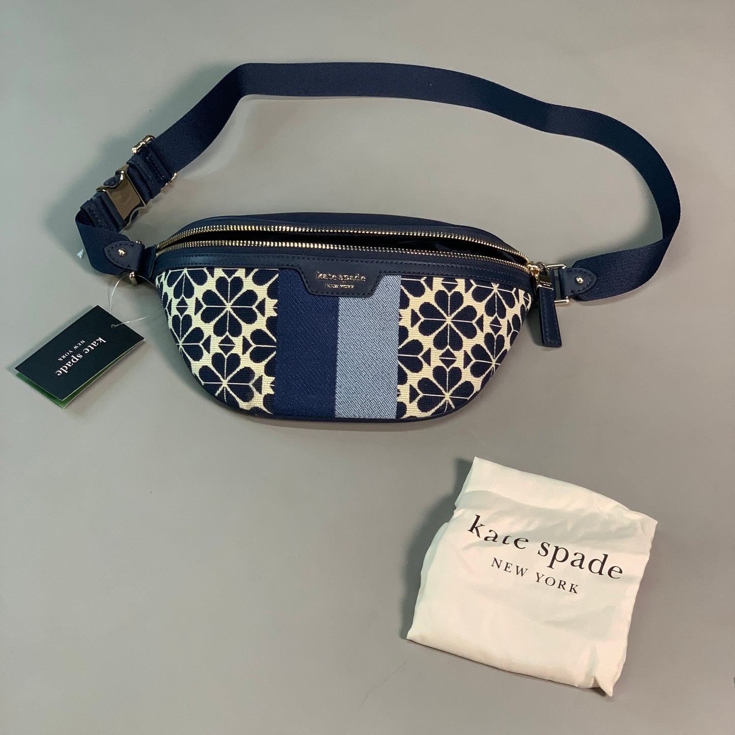 Kate Spade New York Spade Flower Jacquard Stripe Medium Belt Bag